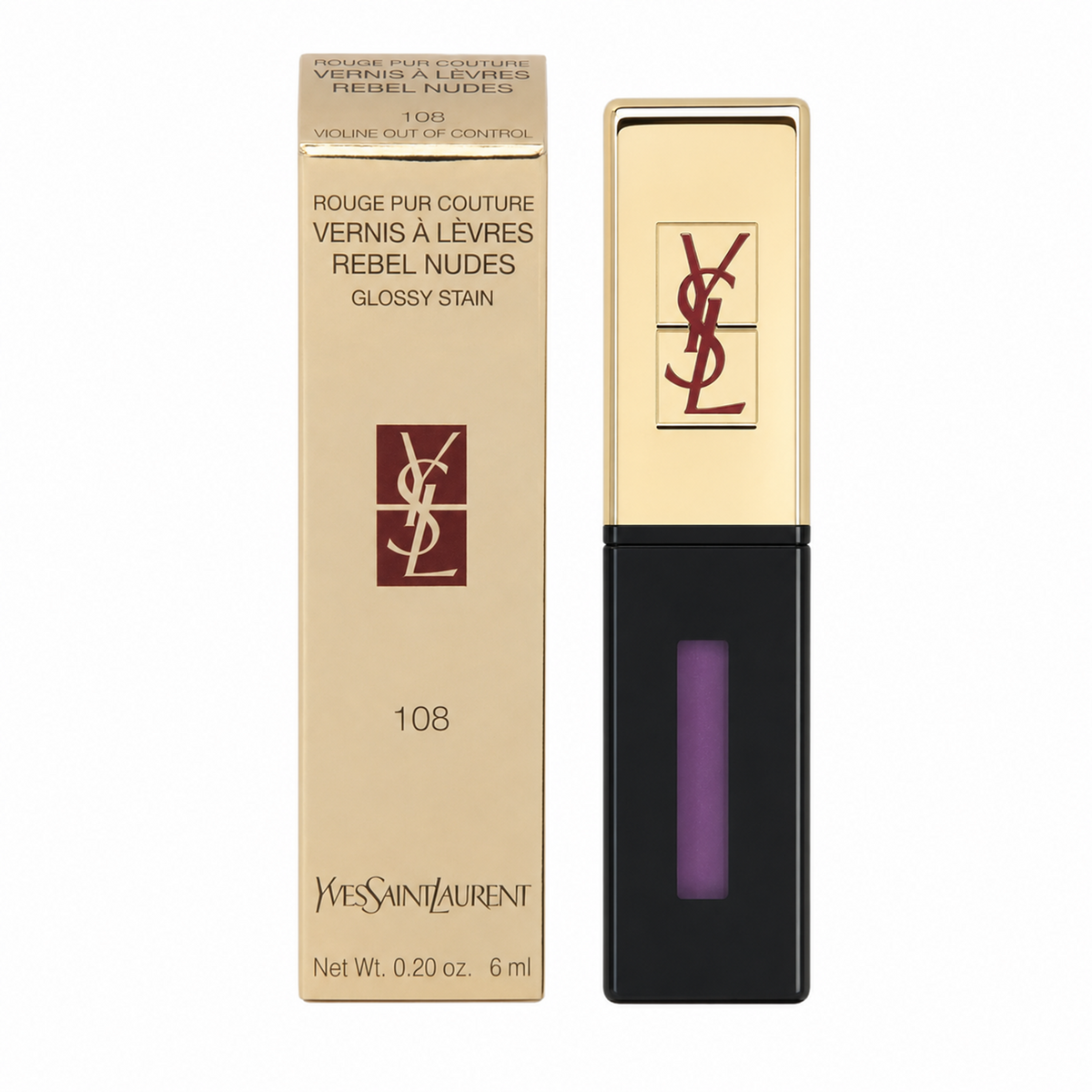 Yves Saint Laurent Vernis Rebel 6ml  Nudes Glossy Stain 108 Lipgloss