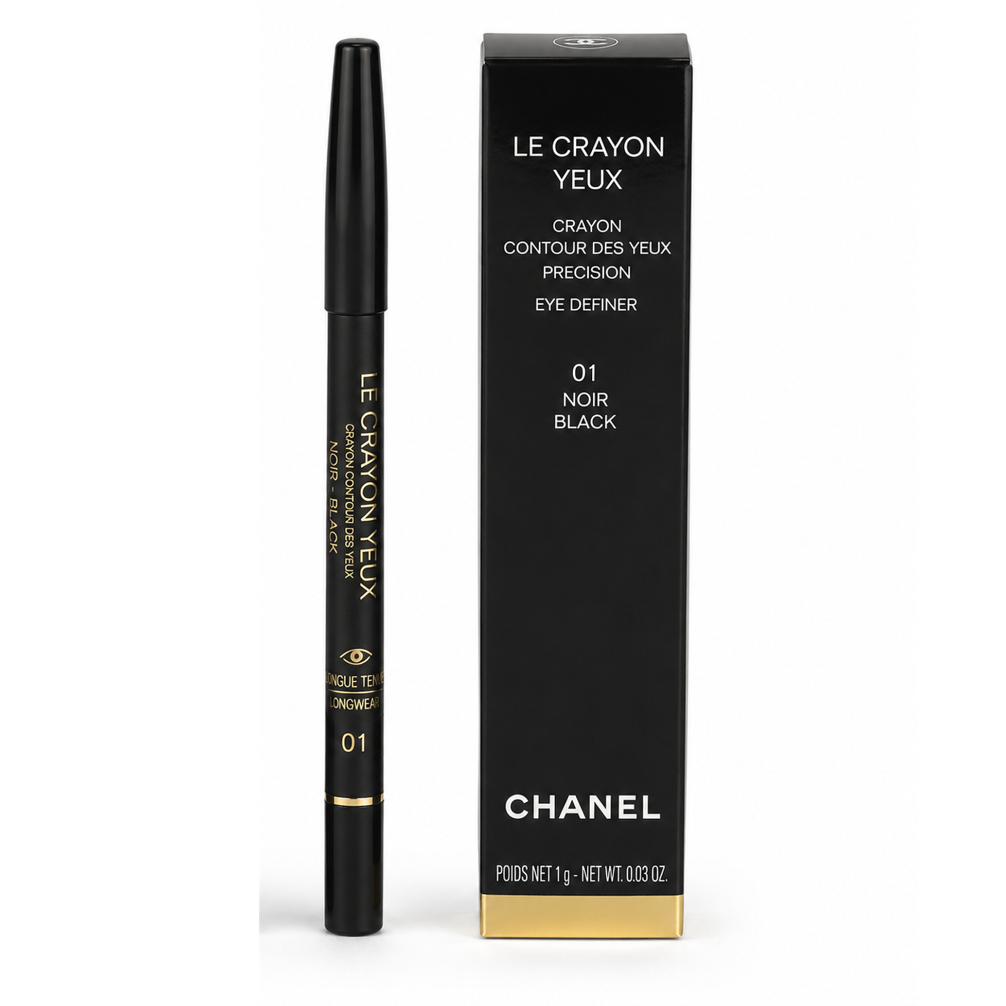 Chanel Le Crayon Yeux  contour 01 Noir Black Eyeliner