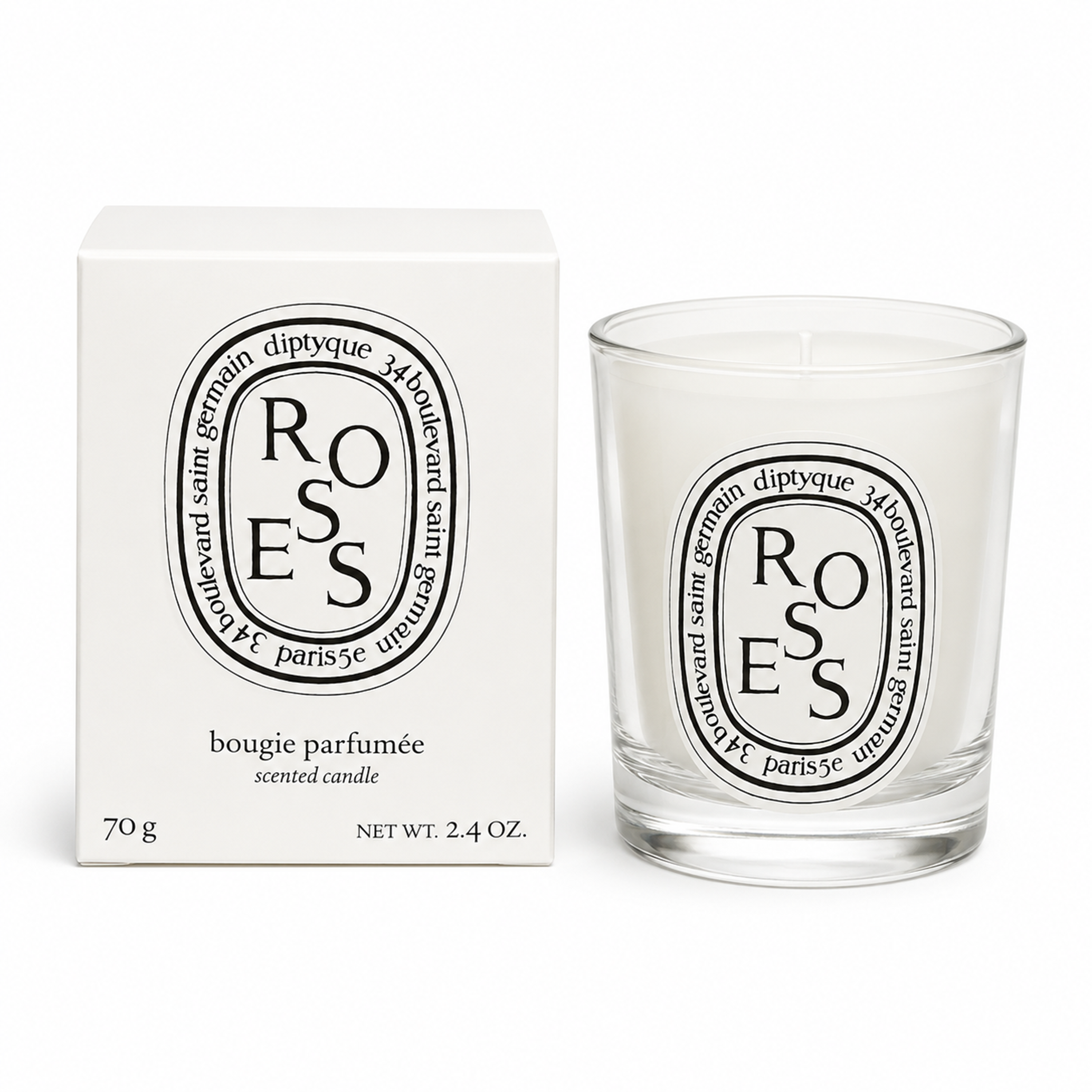 Diptyque Roses bougie parfumee scented Kerze 70g