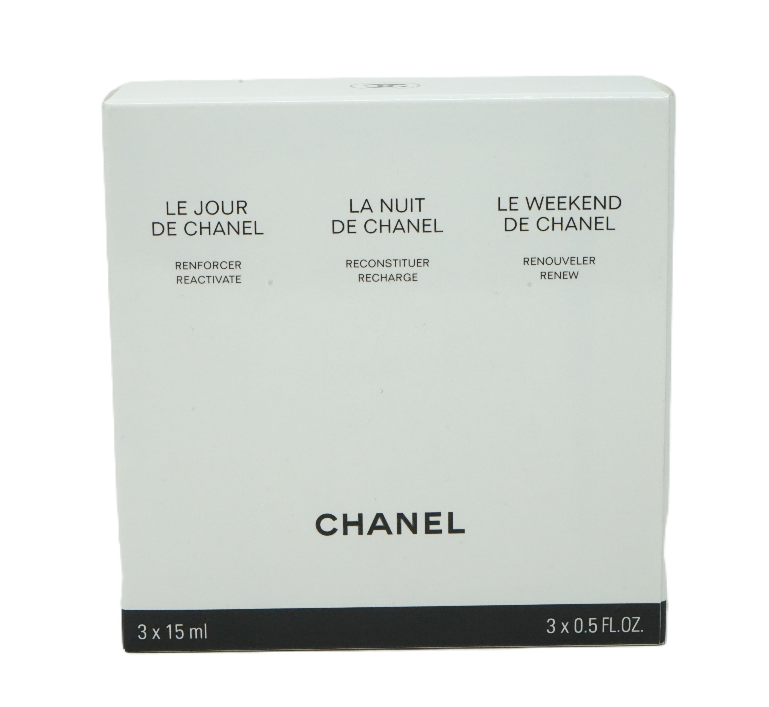 Chanel Resynchronizing Le Jour La Nuit Le Weekend Trio reactive+recharge+renew 3x15ml