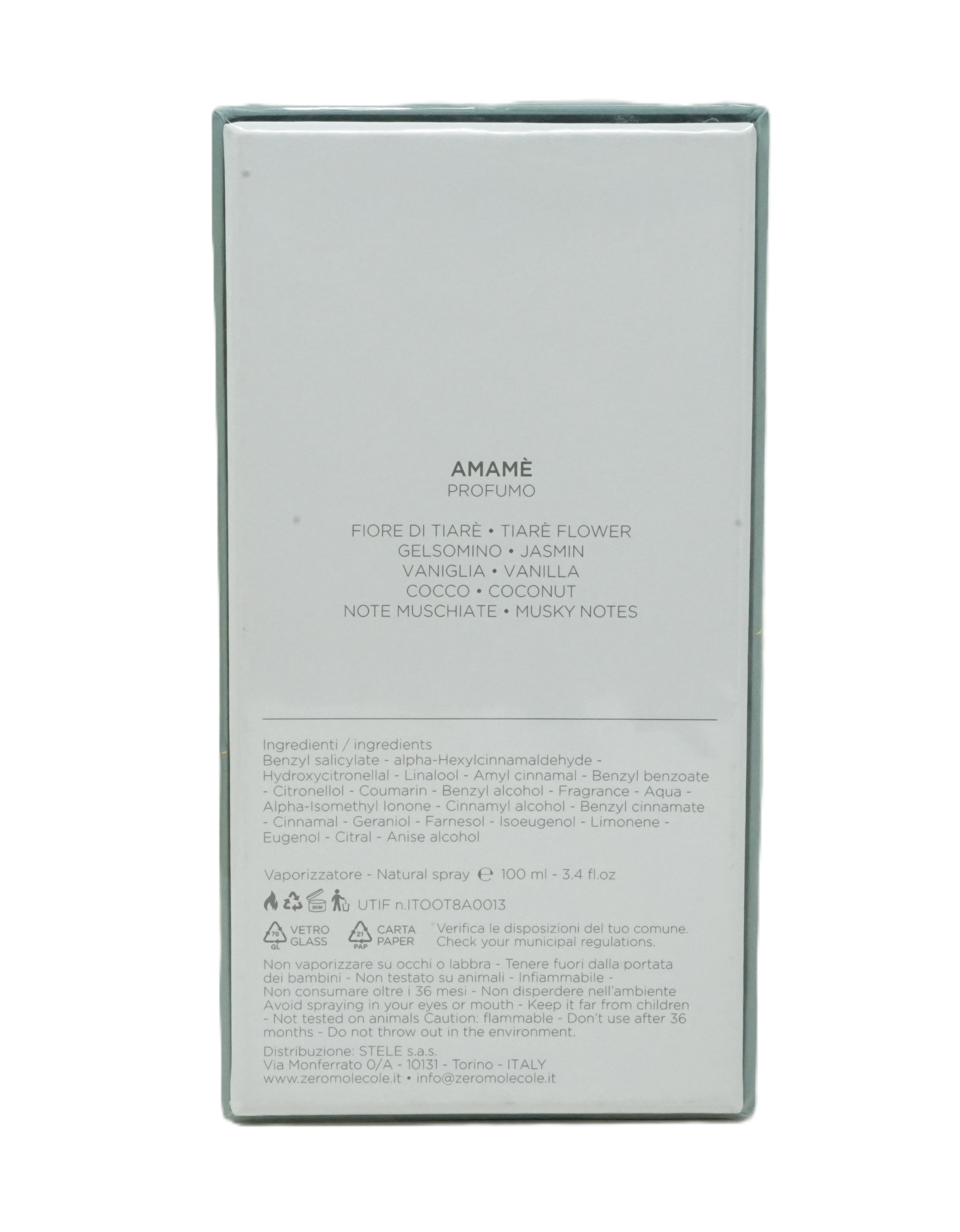 Zeromolecole Amame Eau de Toilette 100 ml