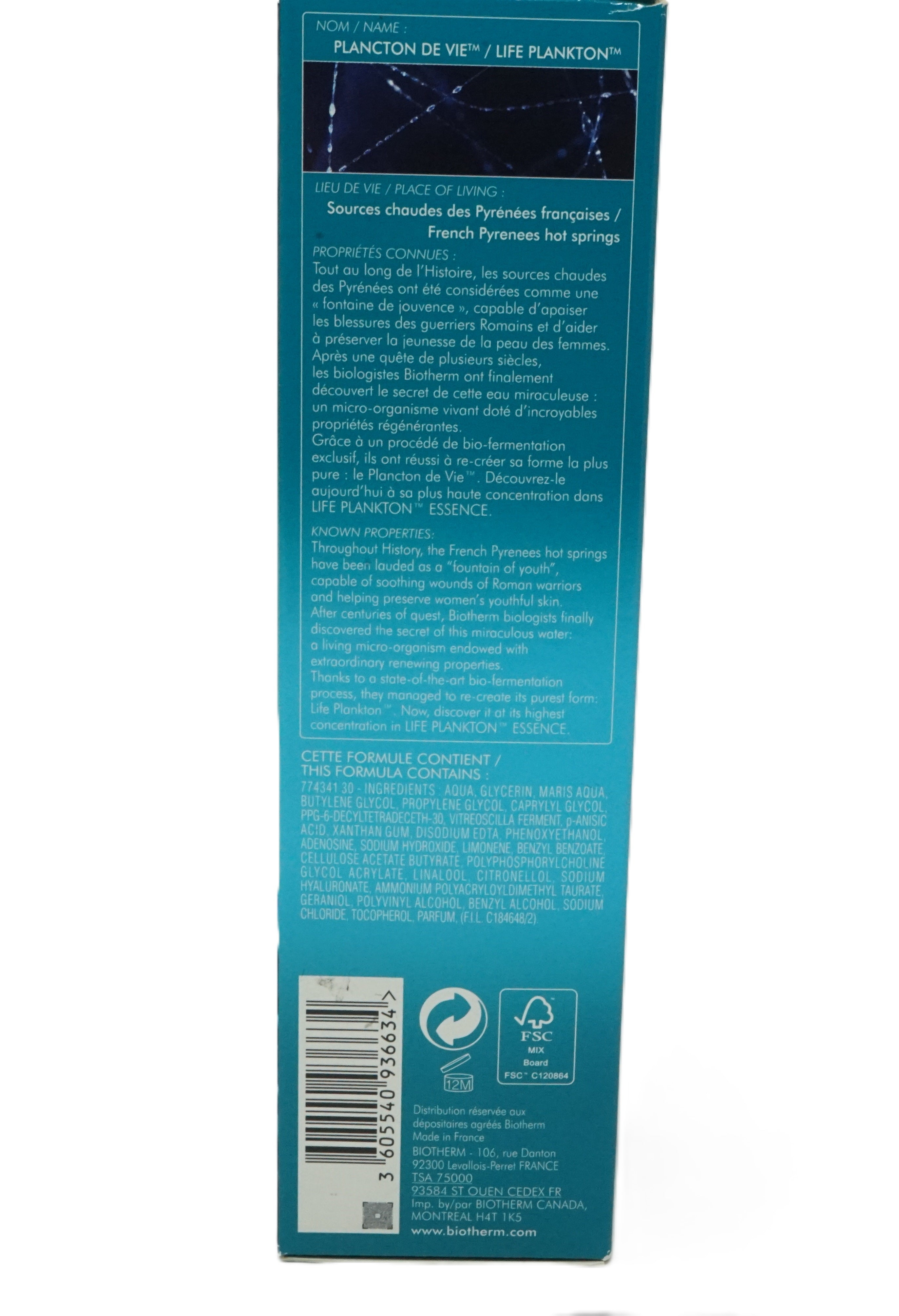 Biotherm Life Plankton Essence Soin Fondamental Repulpant 125 ml