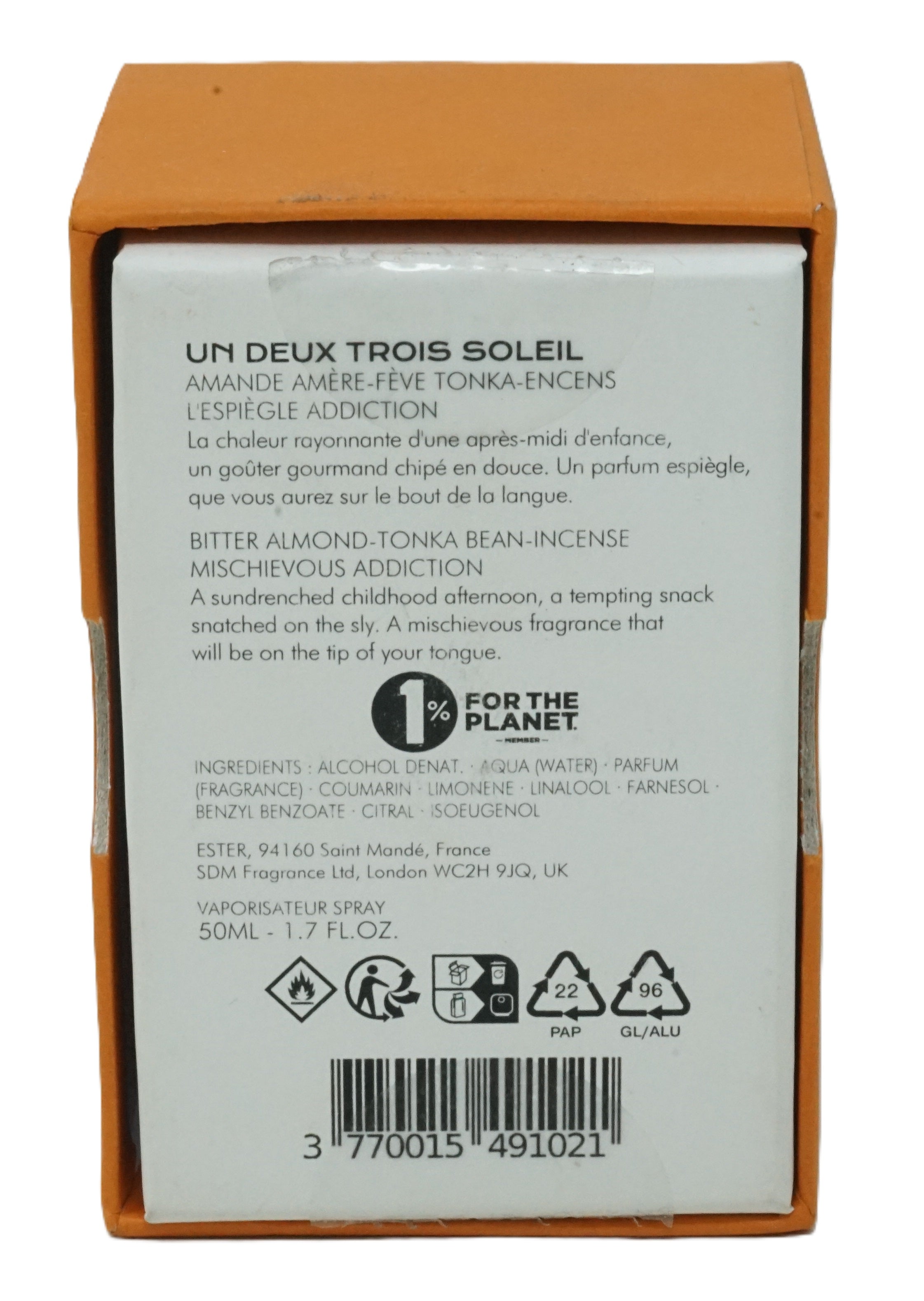 Bastille Un deux Trois Soleil Eau de Parfum Naturelle 50 ml