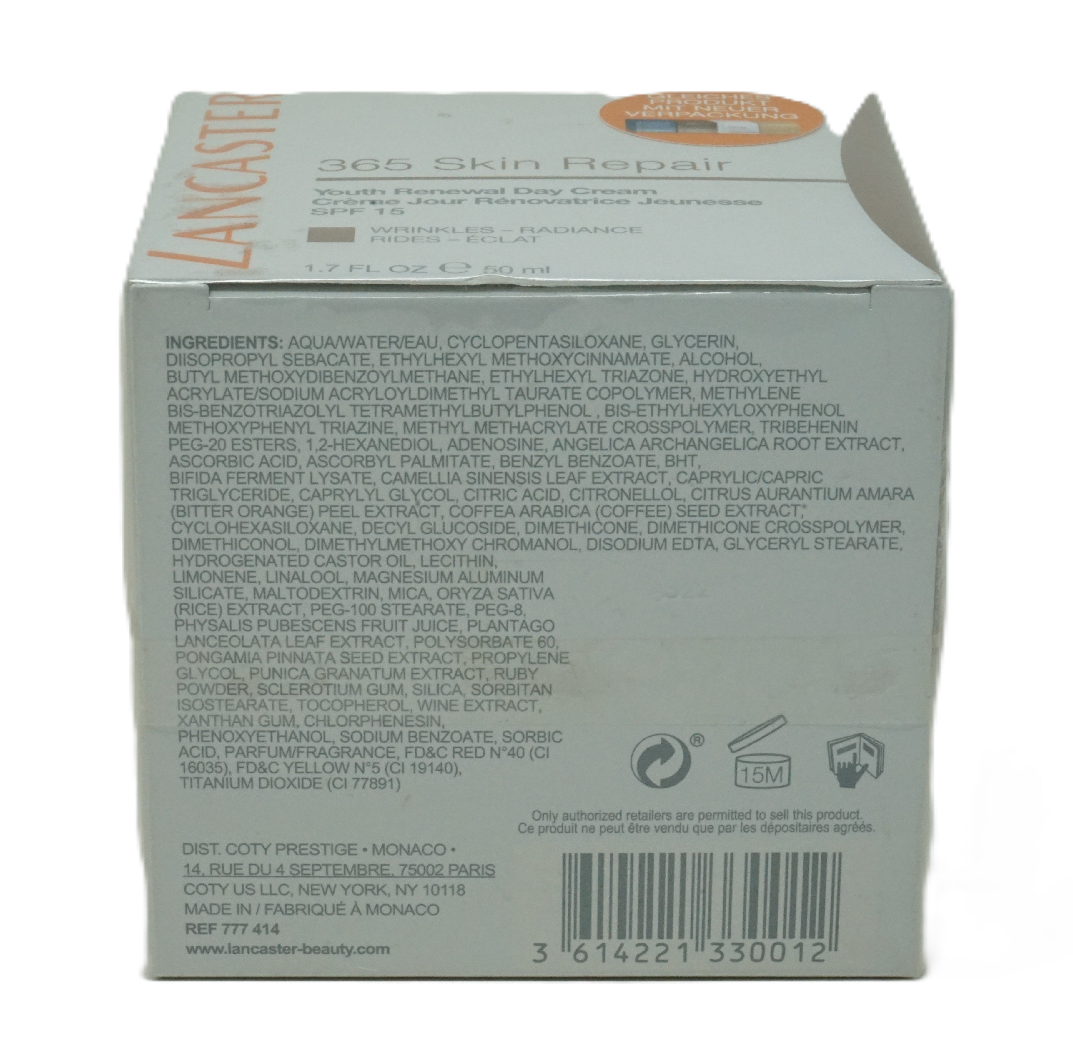 Lancaster 365 Haut Repair SPF15 Youth Day Cream 50ml