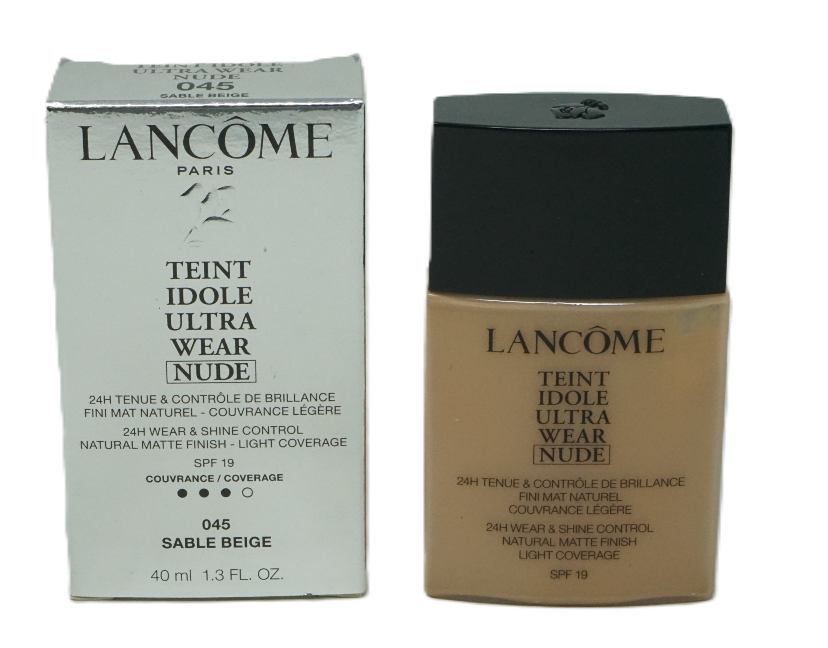 Lancome Teint Idole Ultra Wear Nude SPF19 Foundation 045 Sable Beige