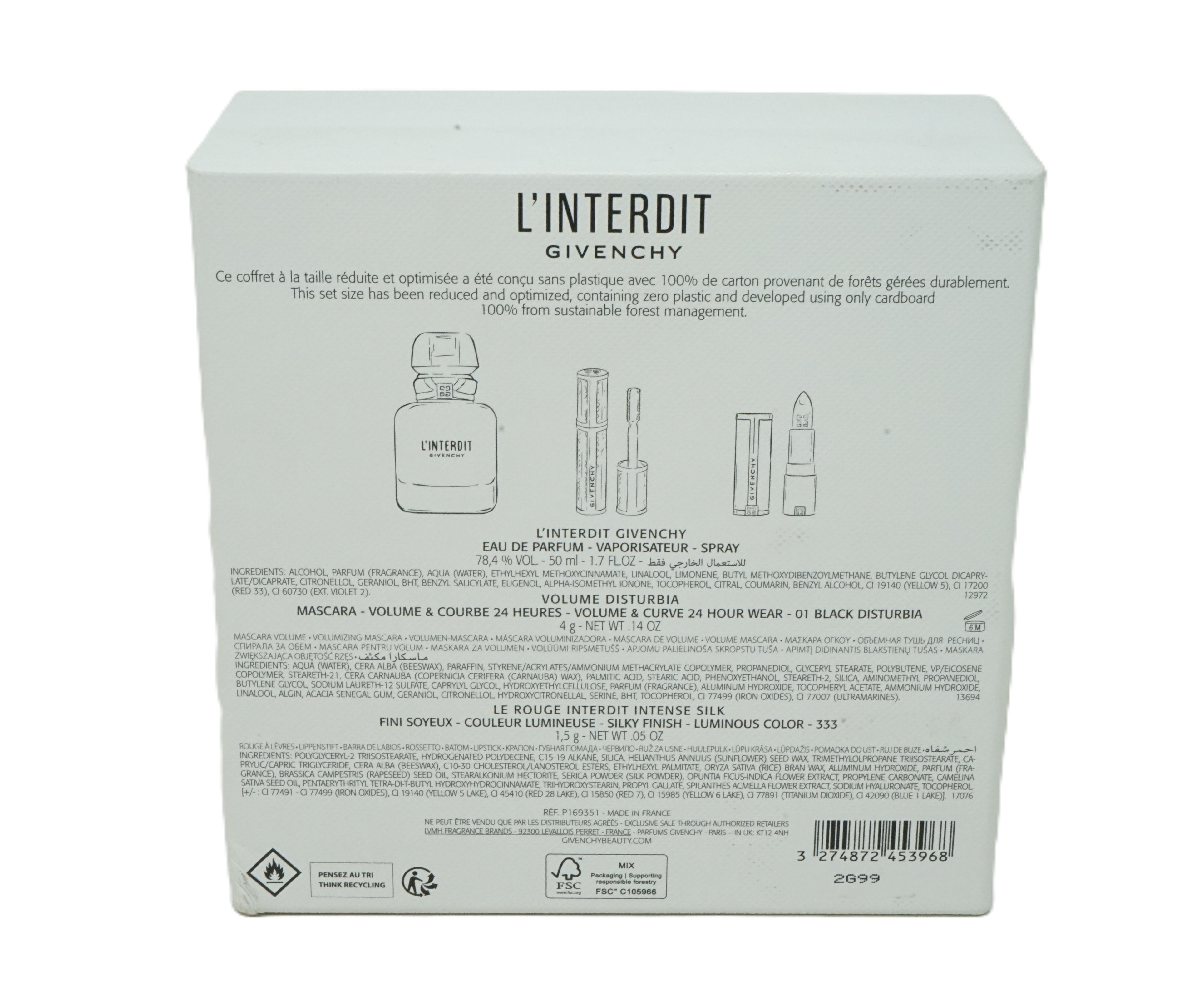 Givenchy L'Interdit Eau de Parfum 50 ml + Mascara + Lippenstift