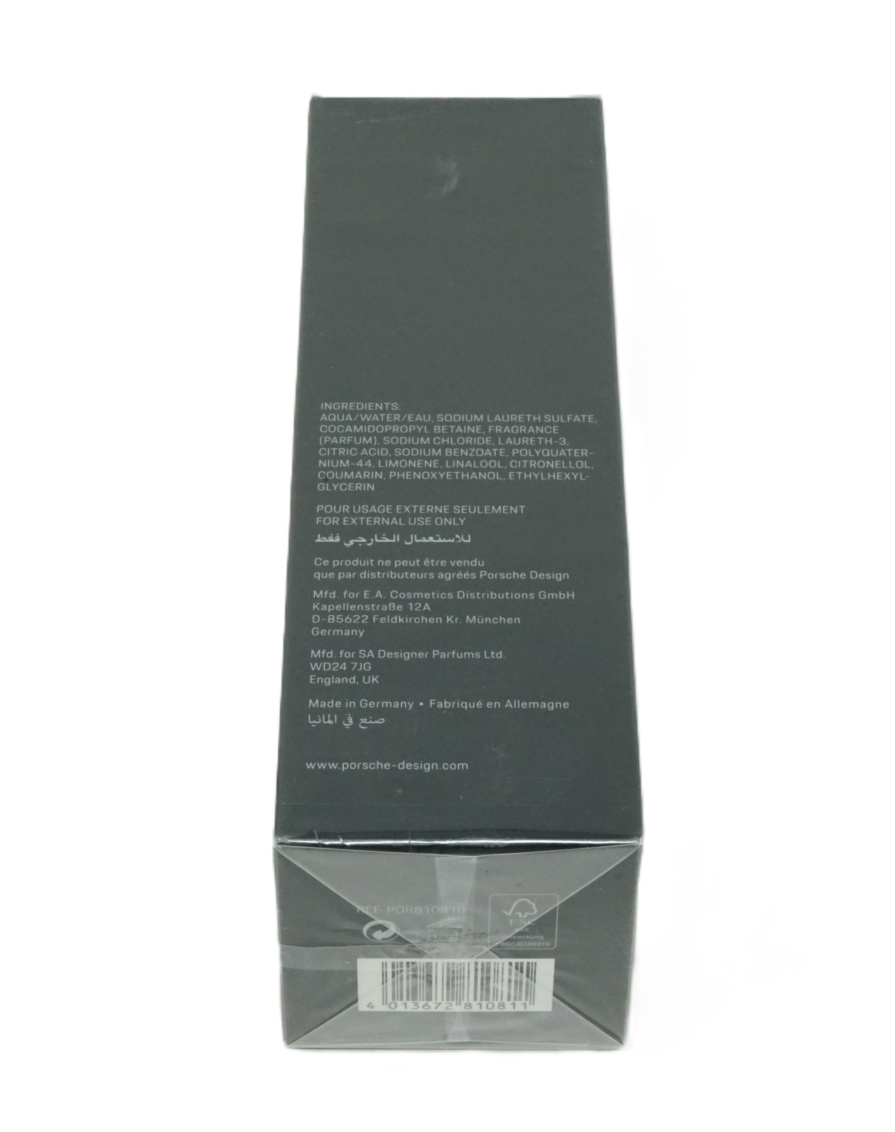 Porsche Design 180 Black Hair & Body Shampoo  200ml