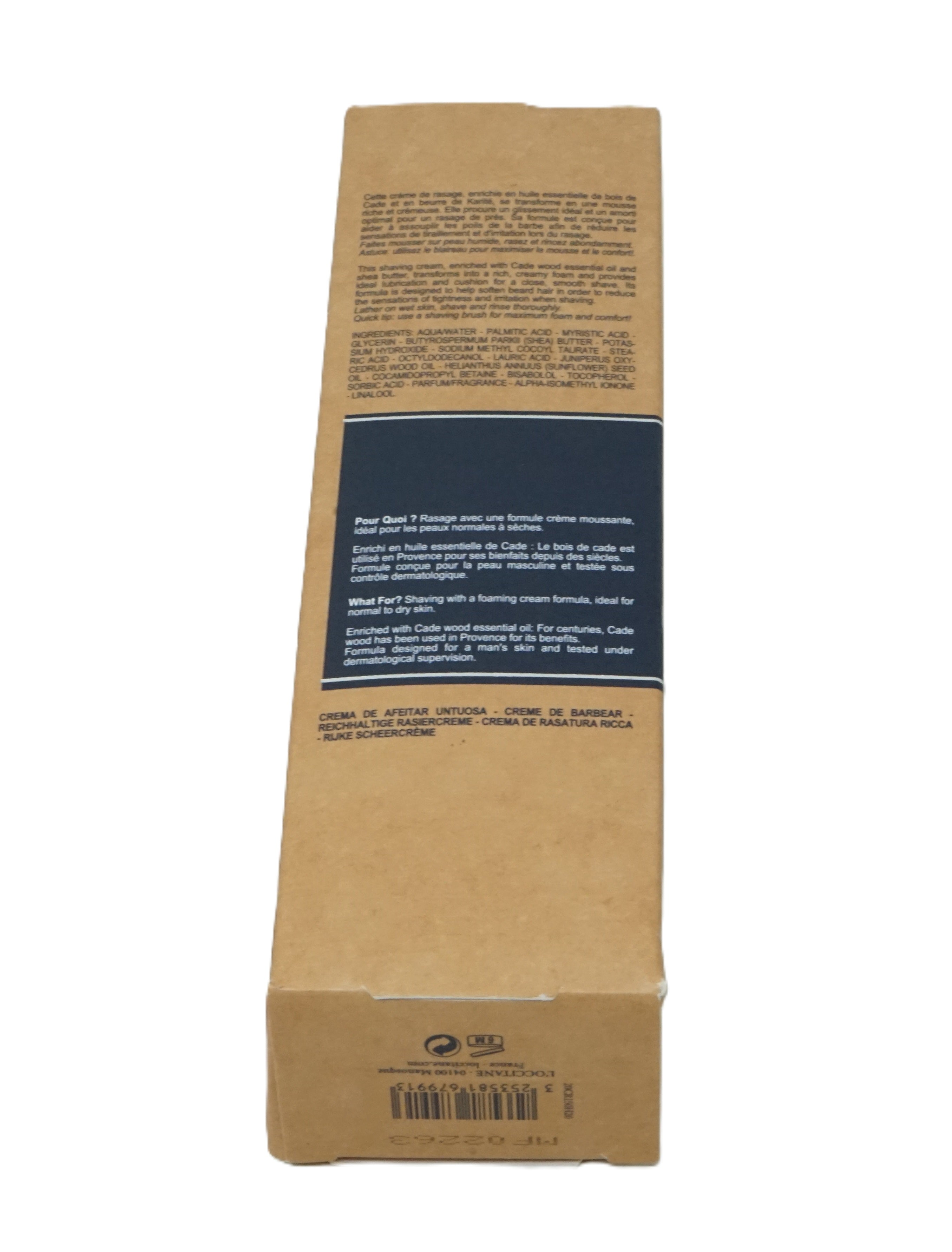 L'Occitane Homme Cade Shaving Cream Rasiercreme 150ml