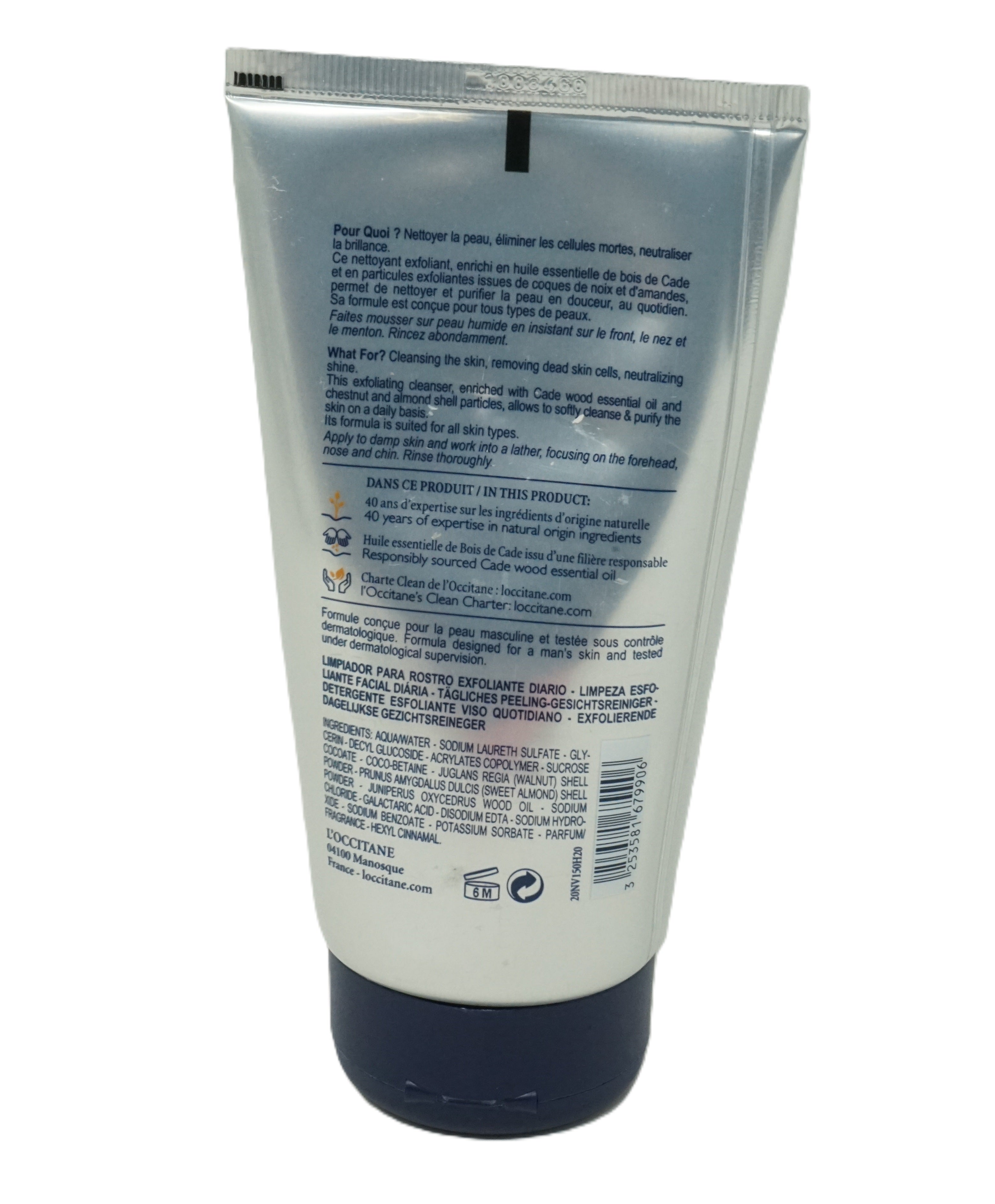 L'Occitane Homme Cade Daily Exfoliating Face Cleanser 150ml