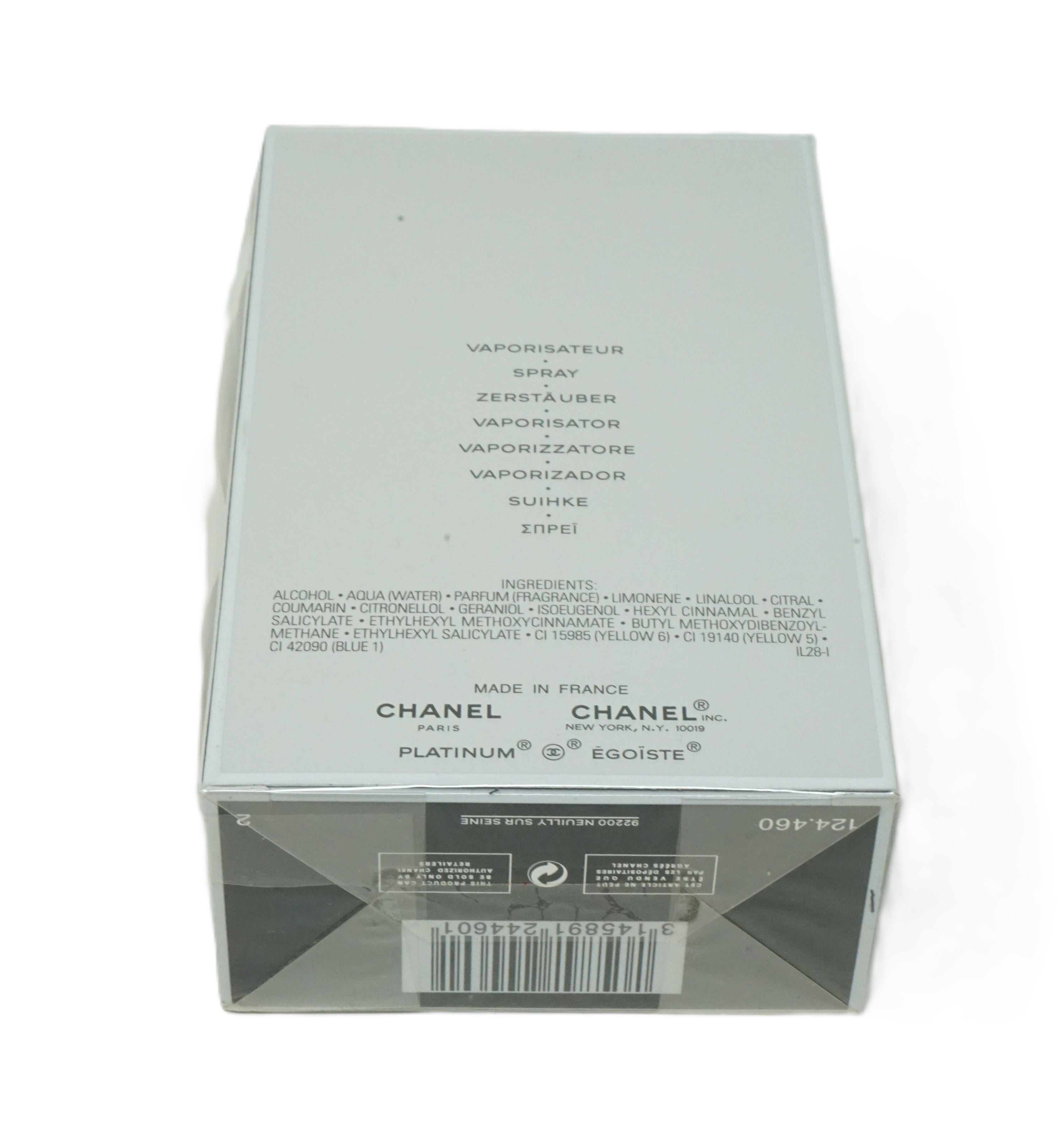 CHANEL PLATINUM EGOISTE POUR HOMME Eau de Toilette Spray 100ml