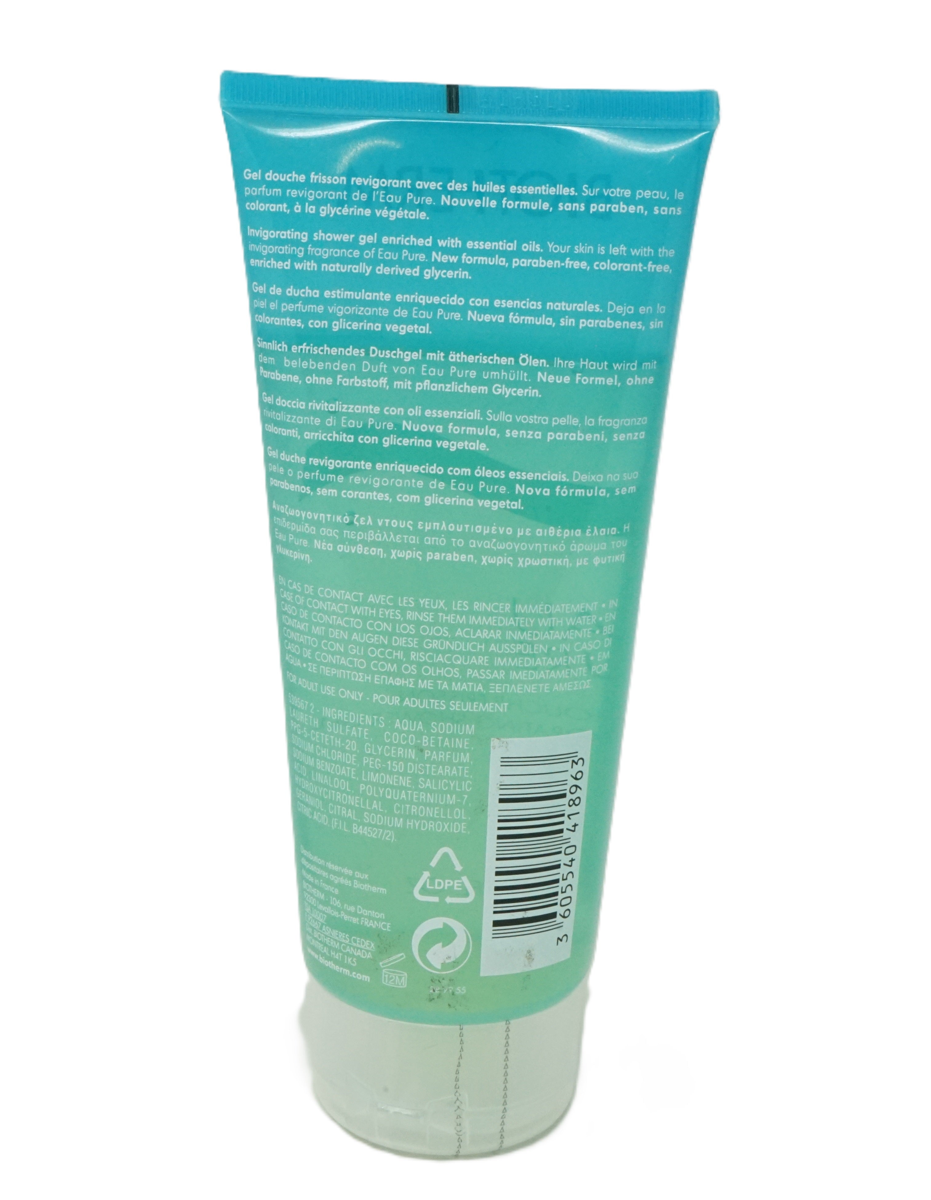 Biotherm Eau Pure Invigorating Shower Gel 200 ml