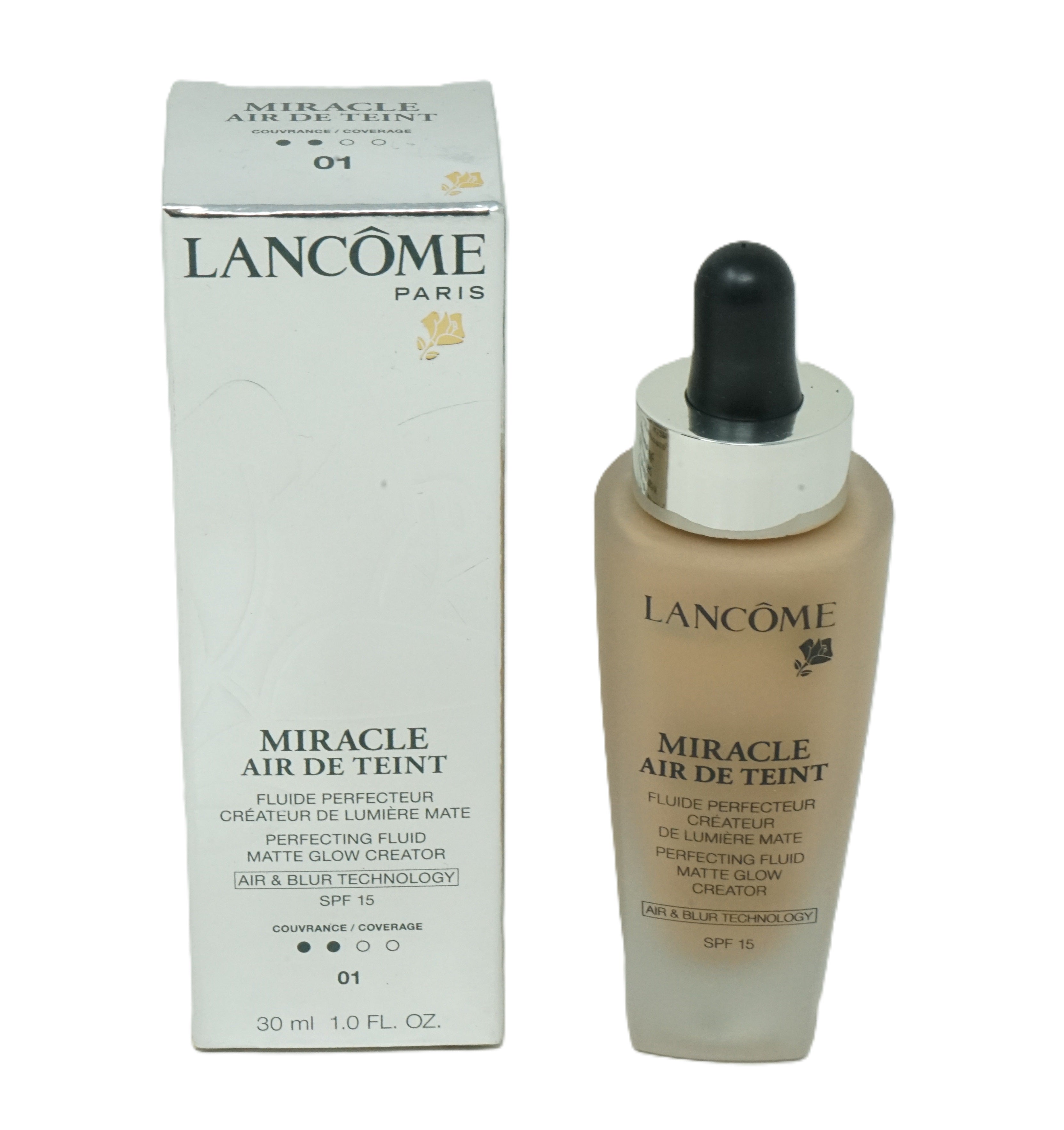 Lancome MIracle Air de Teint Fluid 01 Couvrange Coverage