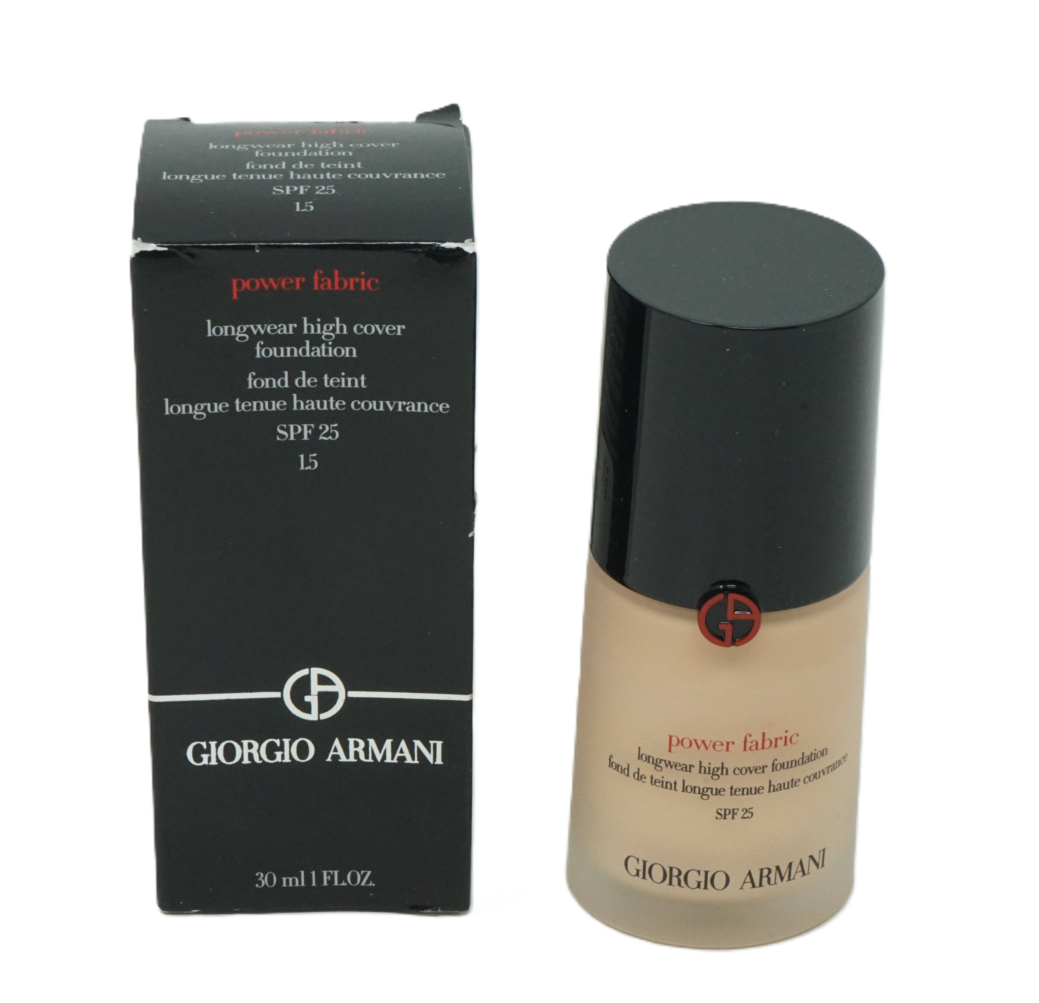 Giorgio Armani power fabric longwear high cover 1.5 Foundation 30ml