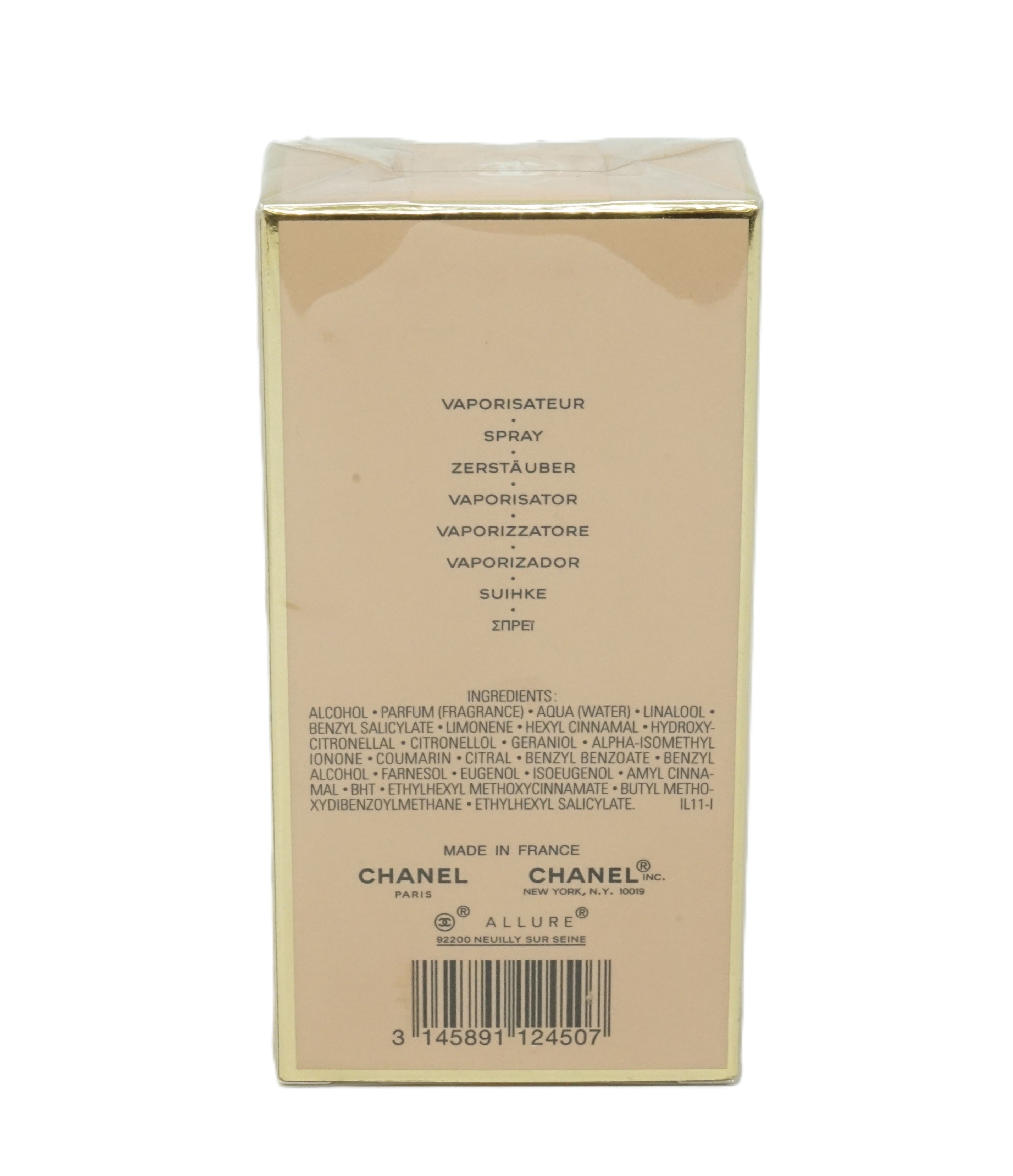CHANEL ALLURE Eau De Toilette Spray 50ml