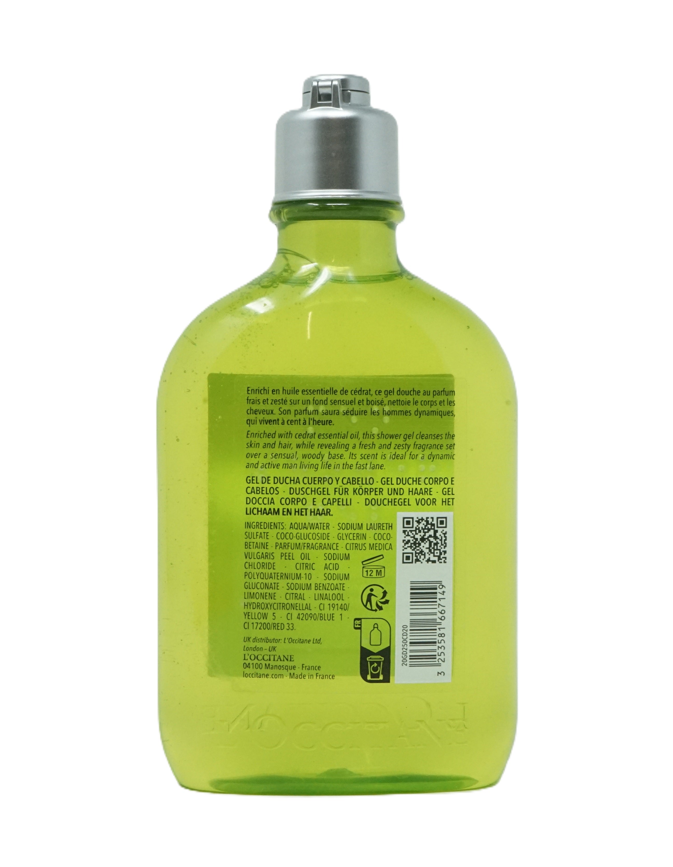 L’Occitane Homme Eau De Cedrat Shower Gel 250ml