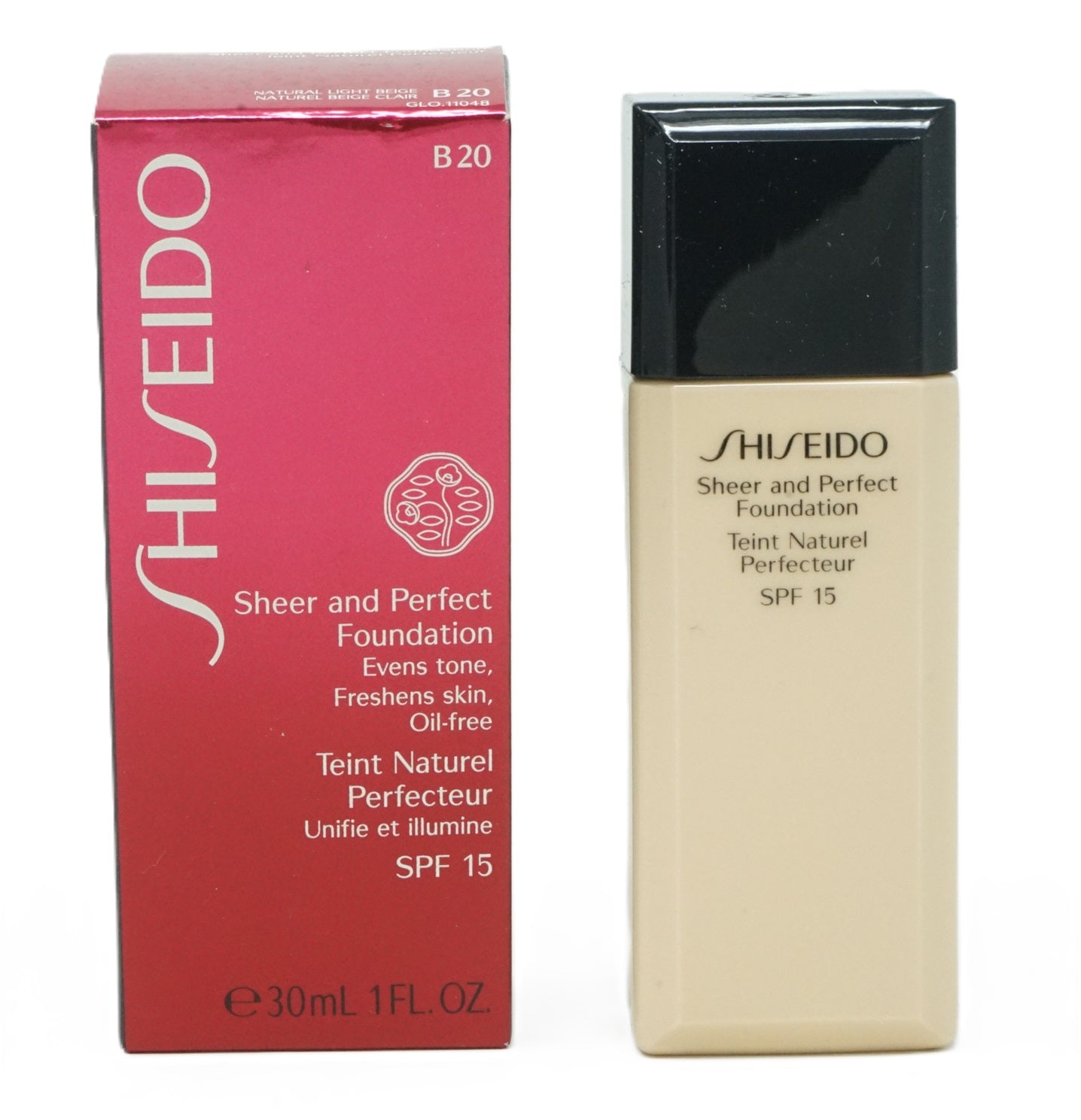 Shiseido Sheer and Perfect Foundation SPF15 / 30ml / B20