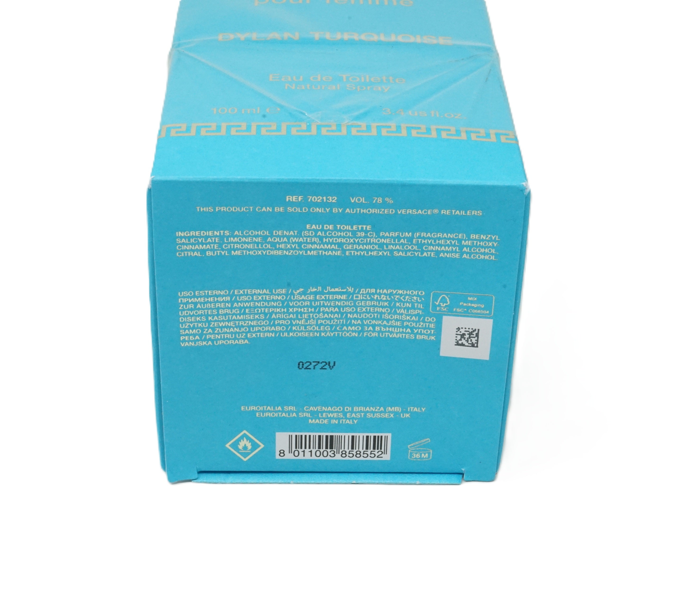 Versace Pour Femme Dylan Turquoise Eau de Toilette spray 100 ml