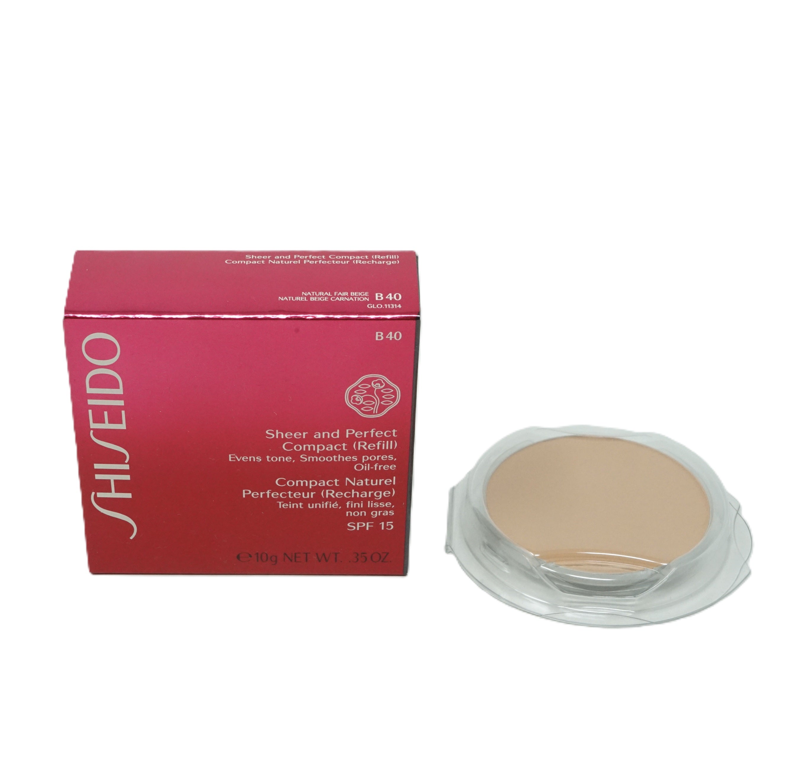 Shiseido Sheer and Perfect Compact Refill B40 Natural Faig Beige