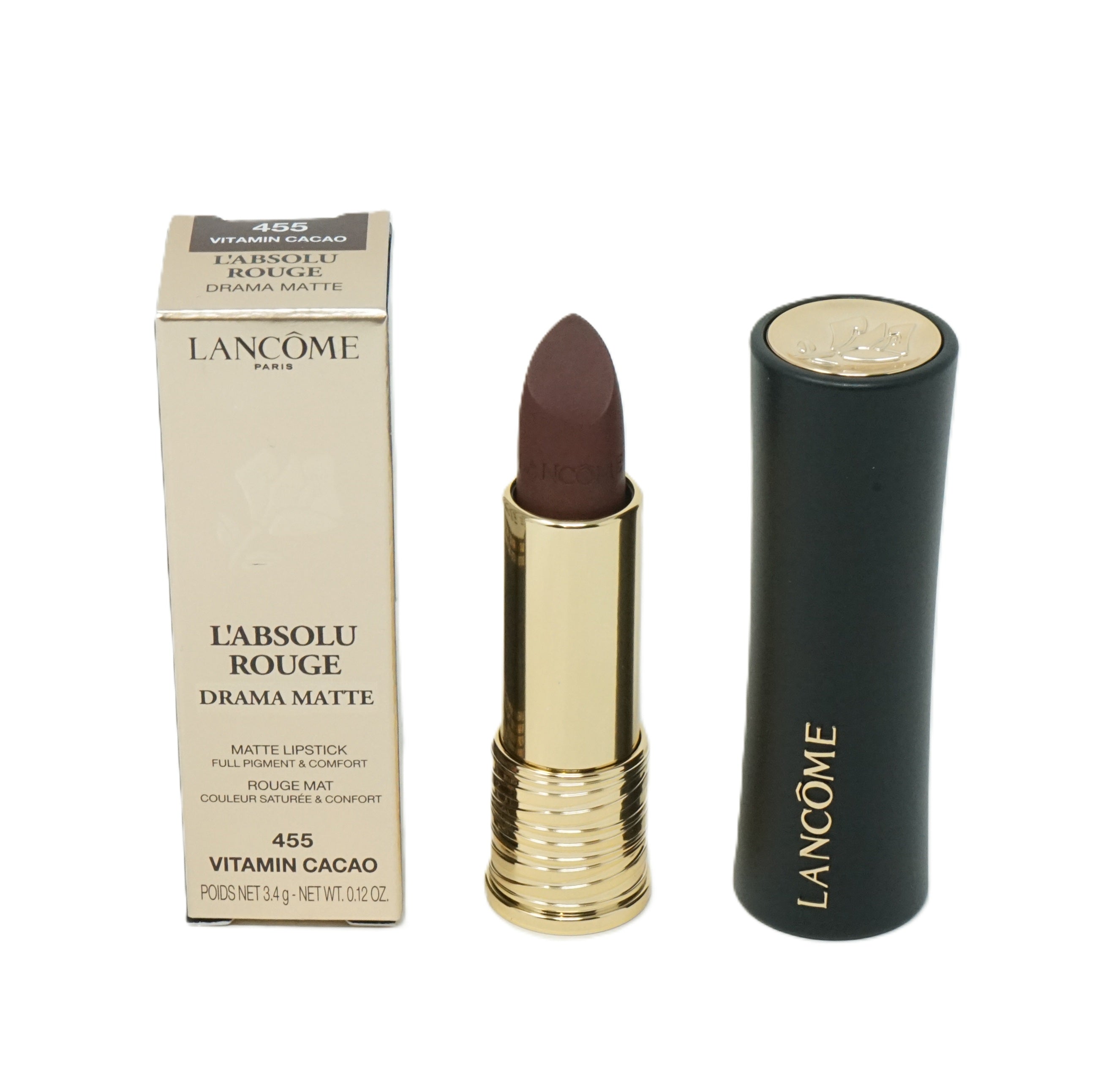 Lancome L'Absolu Rouge Drama Matte Lipstick 455 Vtamin Cacao