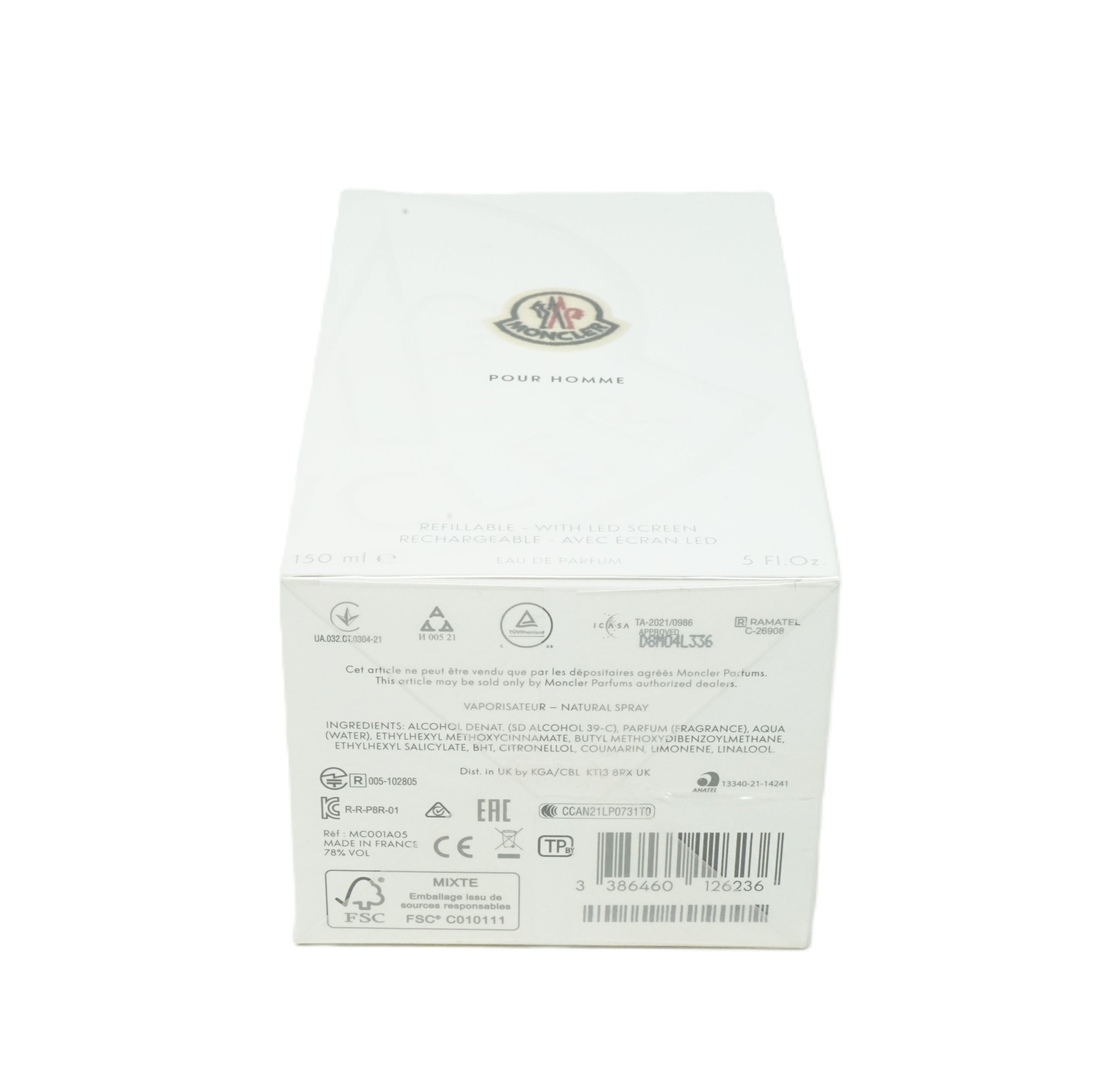 Moncler Pour Homme Refillable Eau de Parfum 150 ml
