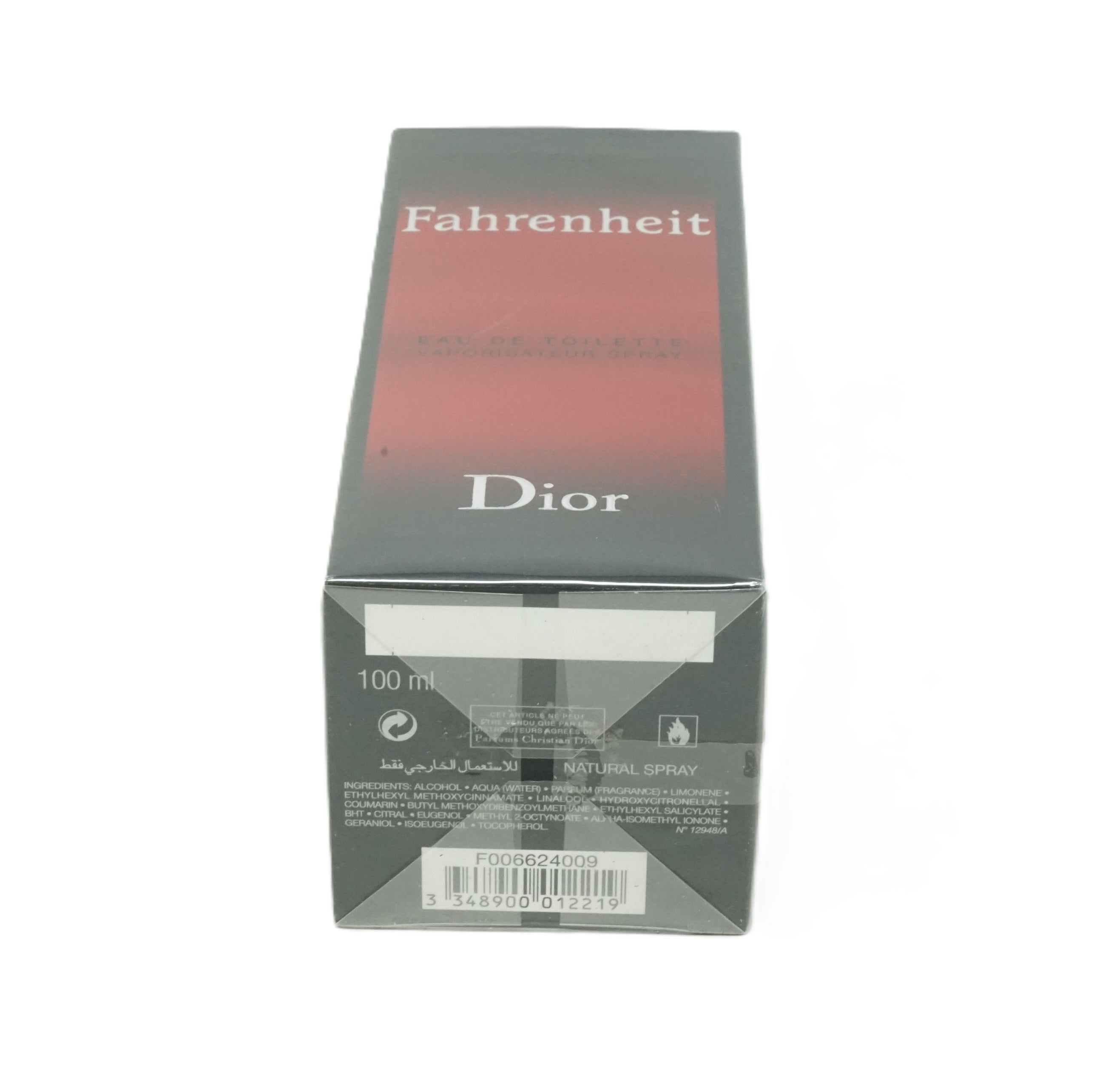 Dior Fahrenheit Eau De Toilette 100 ml