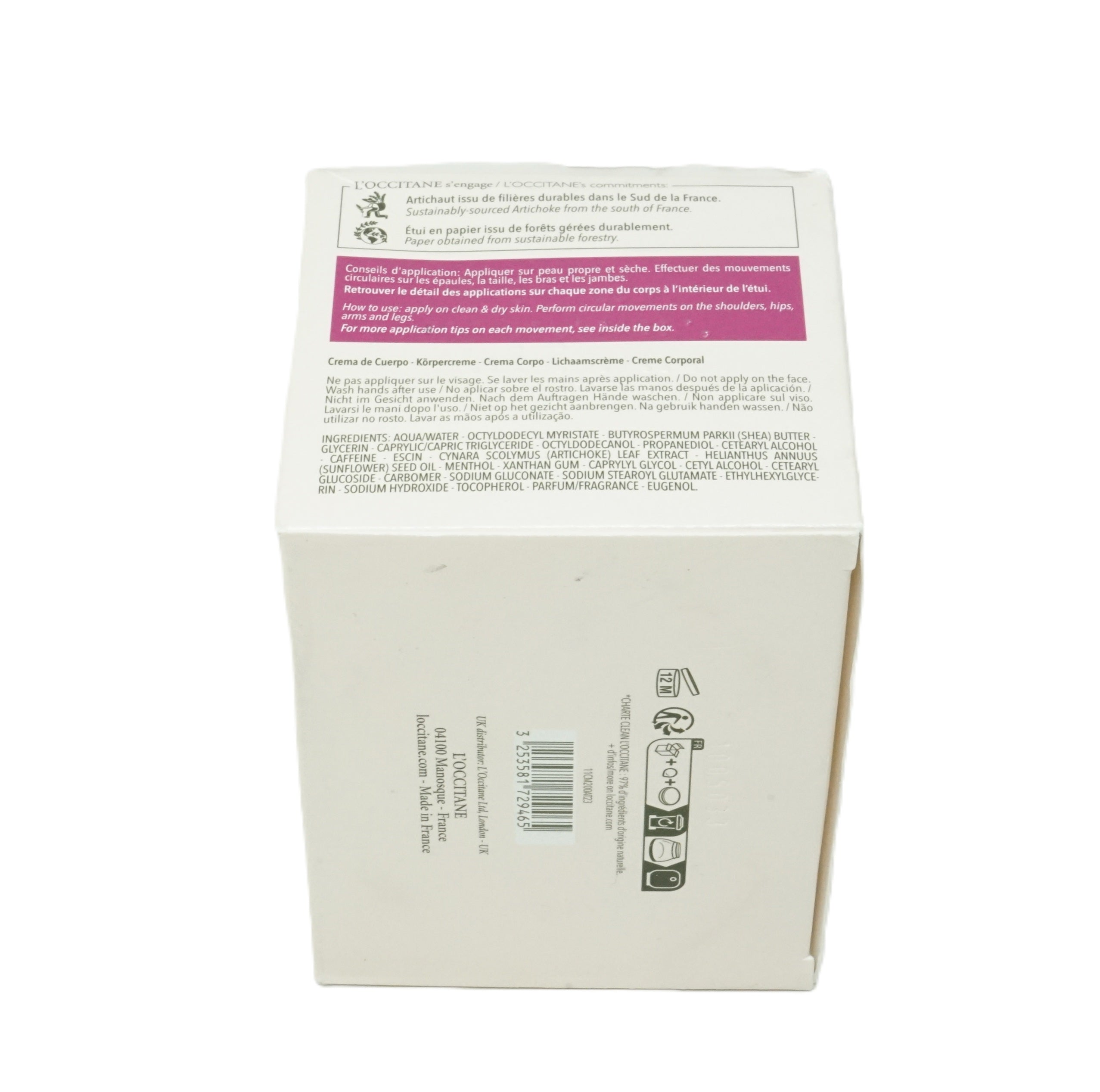 L`Occitane Artichaut Massage Creme 200ml