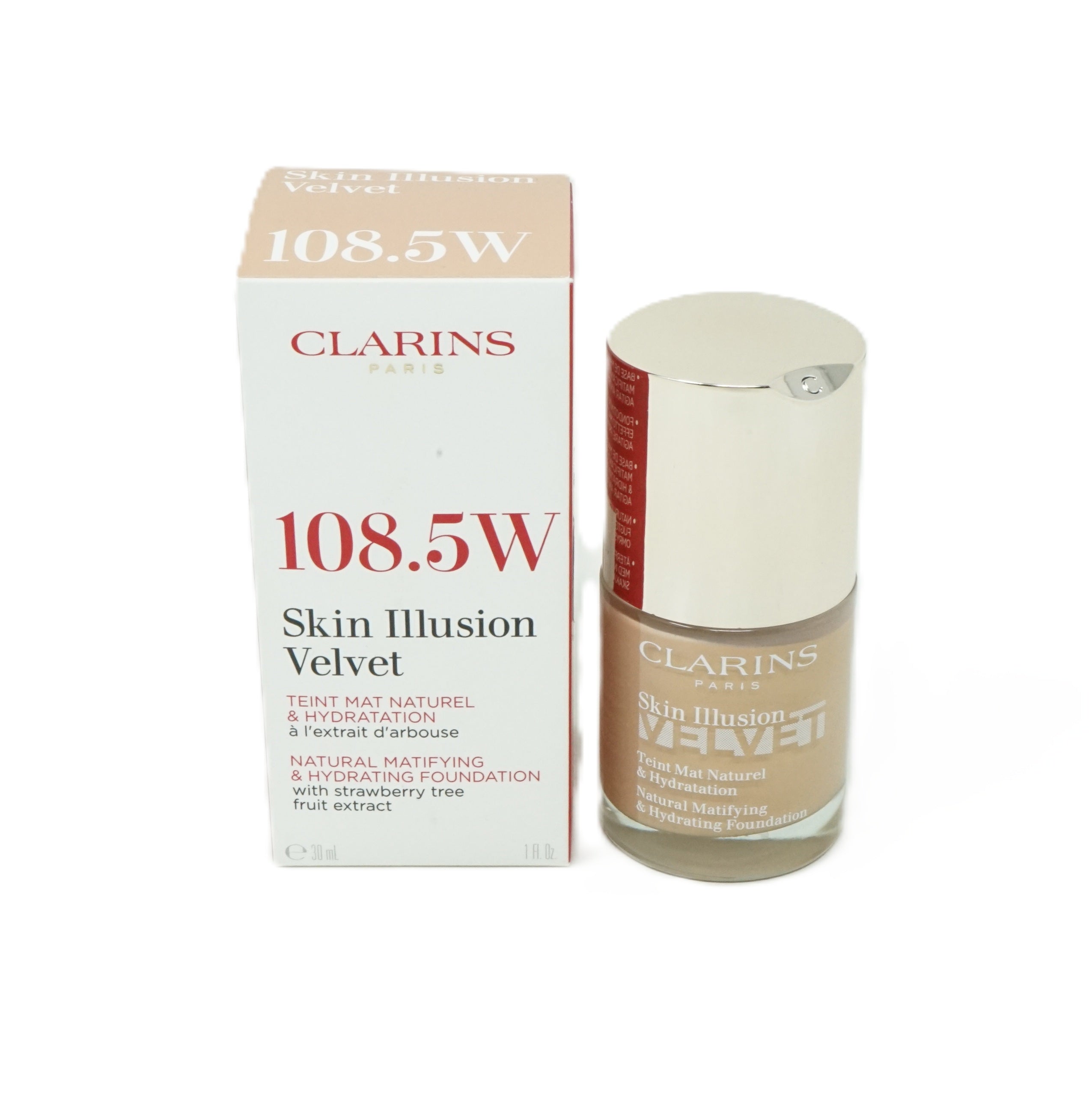 Clarins Skin Illusion Velvet Natural Foundation 108.5W 30 ml