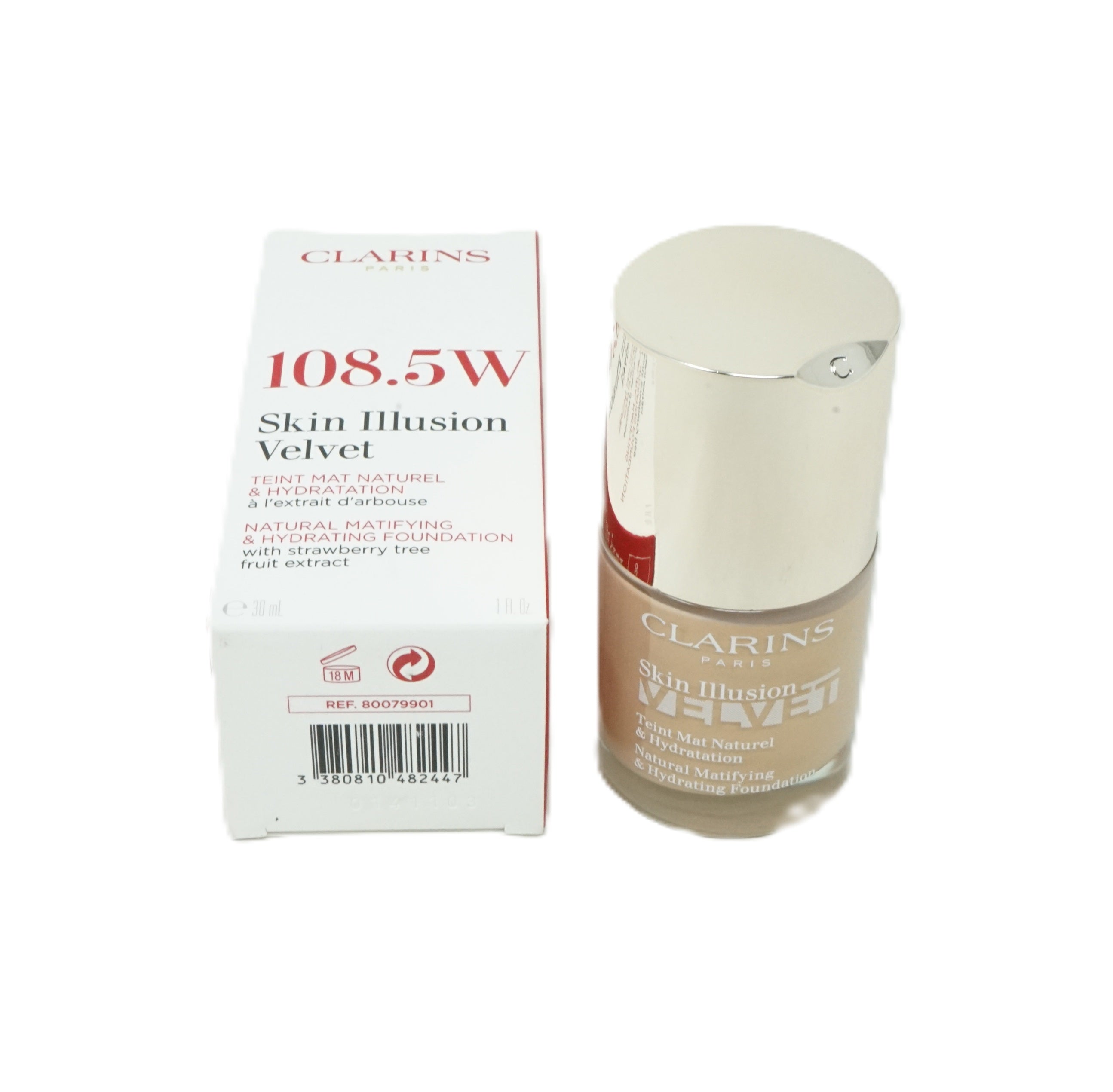 Clarins Skin Illusion Velvet Natural Foundation 108.5W 30 ml