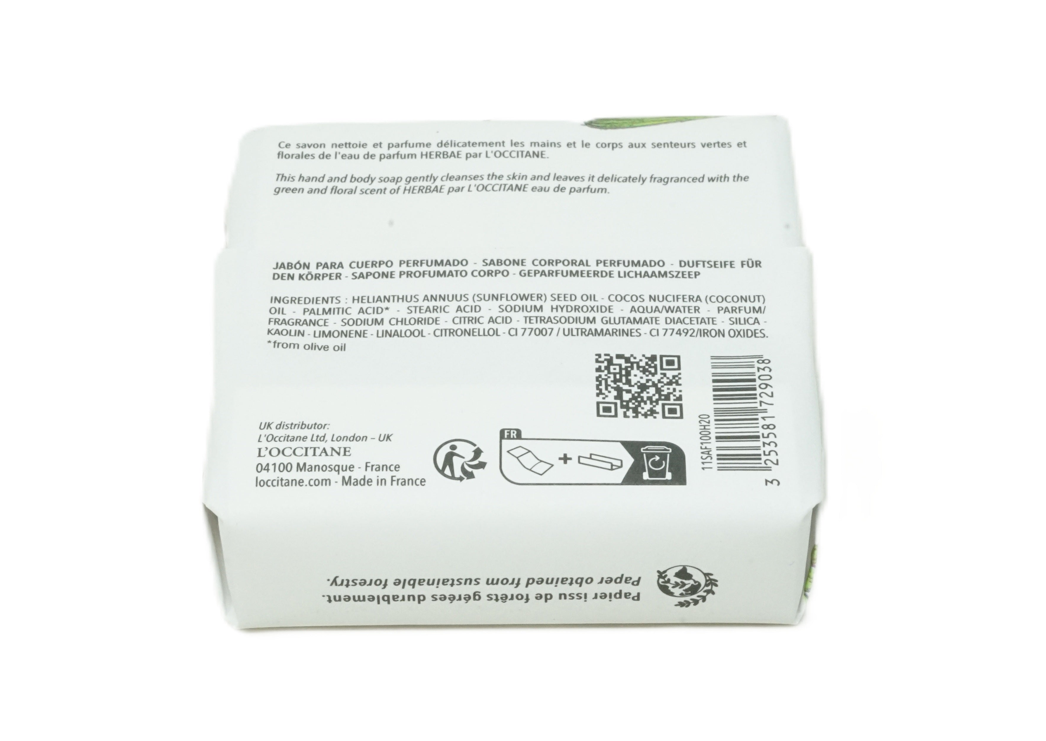 L`occitane Herbae par Soap Seife 100g