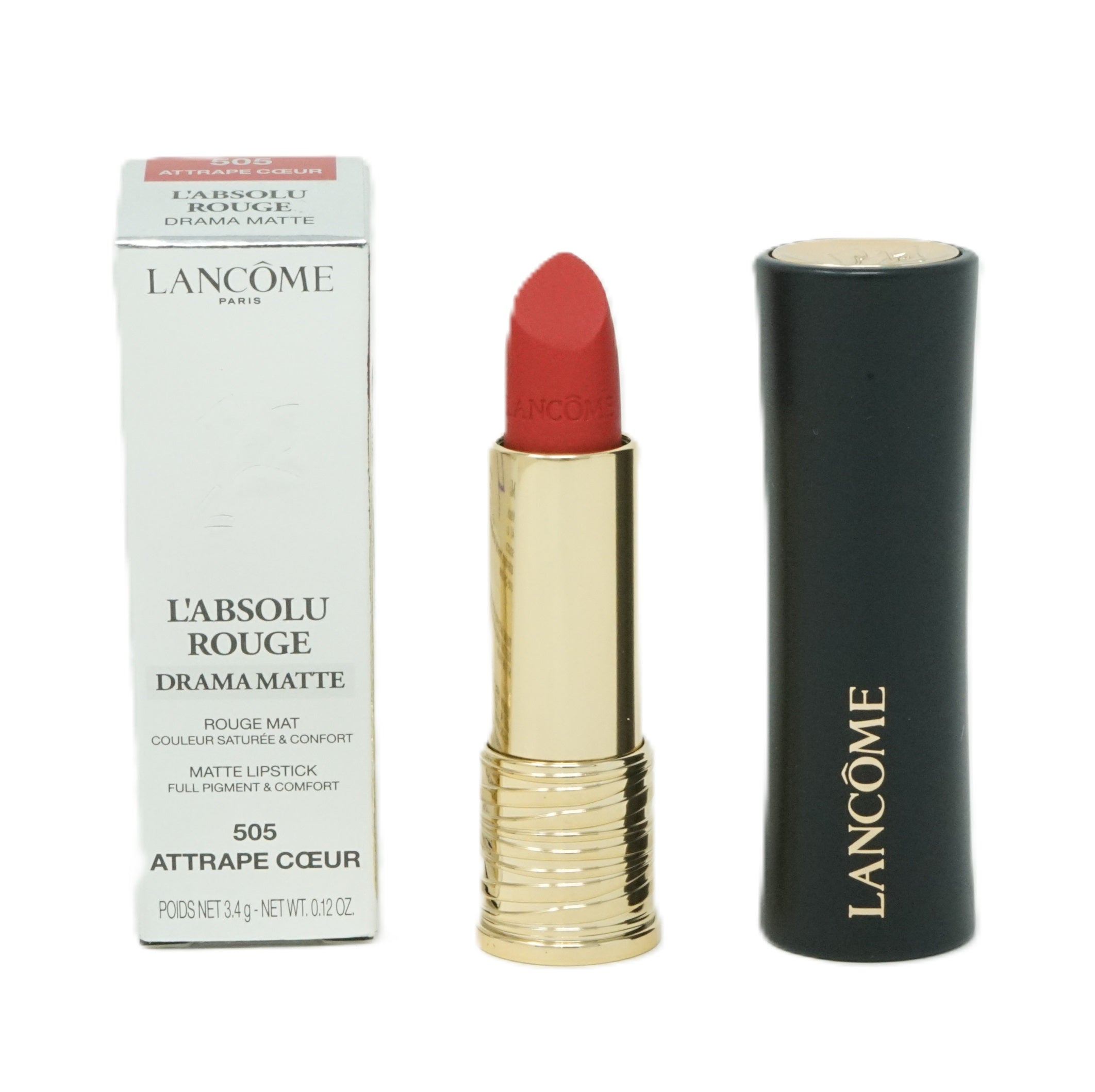 Lancome L'Absolu Rouge Drama Matte Lippenstift 3,4g Attrape coeur 505