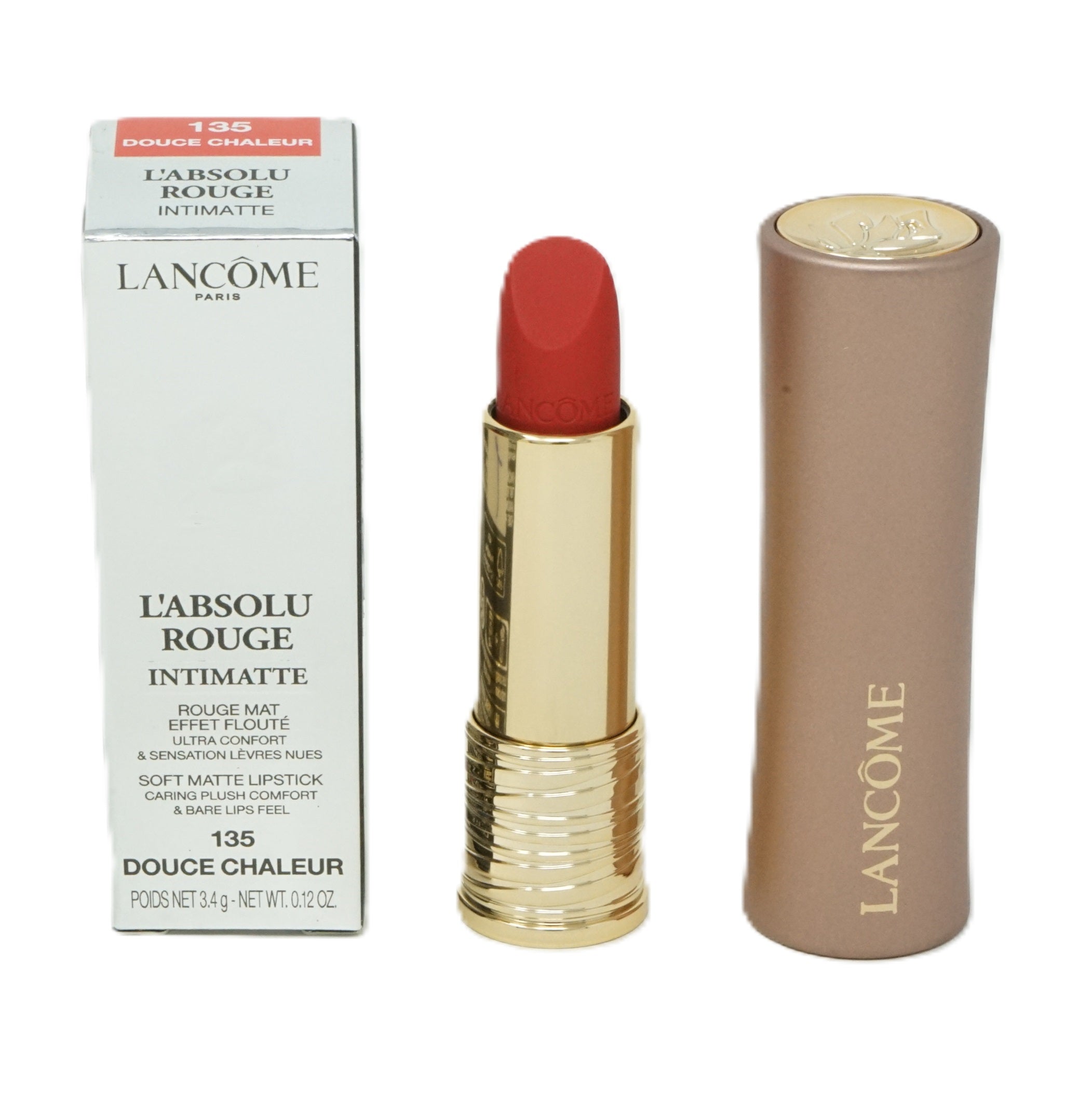 Lancome L'Absolu Rouge Intimatte Rouge Soft Matt Lippenstift 3,4g  Douche Chaleur 135