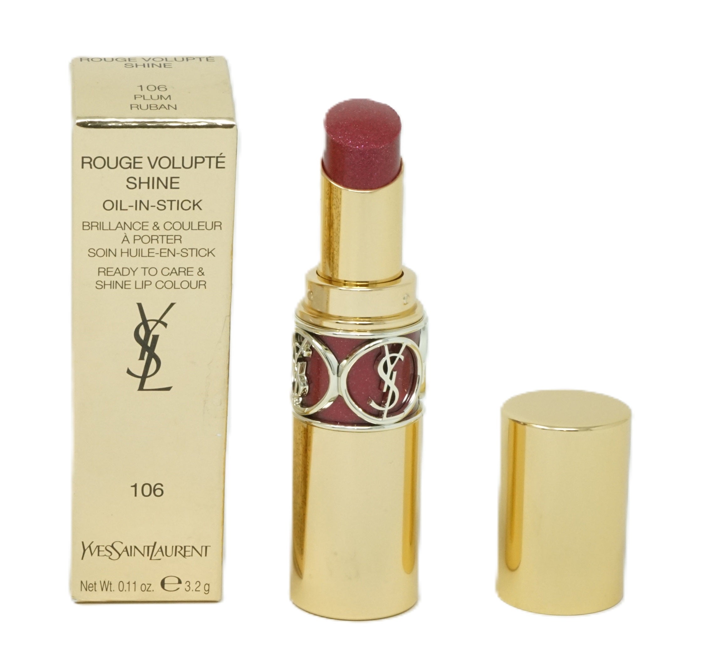 Yves Saint Laurent Rouge Volupté Shine Oil-in-Stick Lippenstift 3,2g Plum Ruban 106