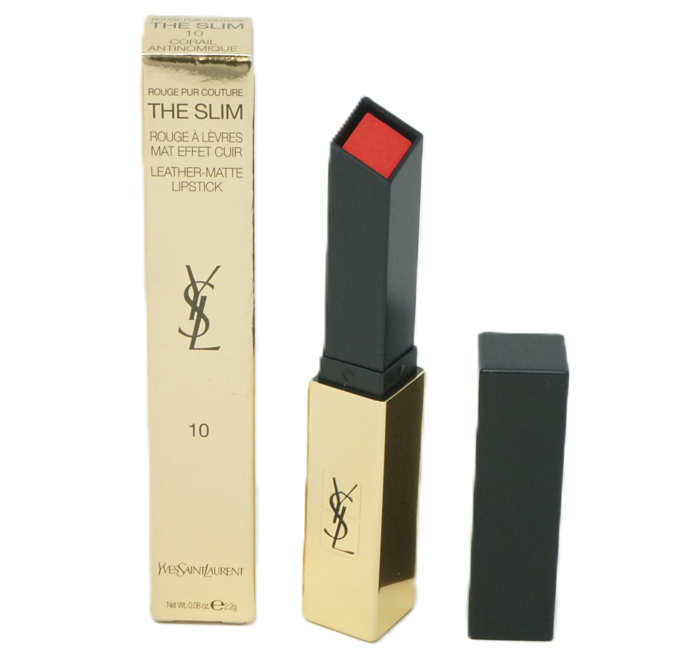 Yves Saint Laurent Rouge pur Couture The Slim Leather Matte Lippenstift 2,2g Corail Antinomique 10