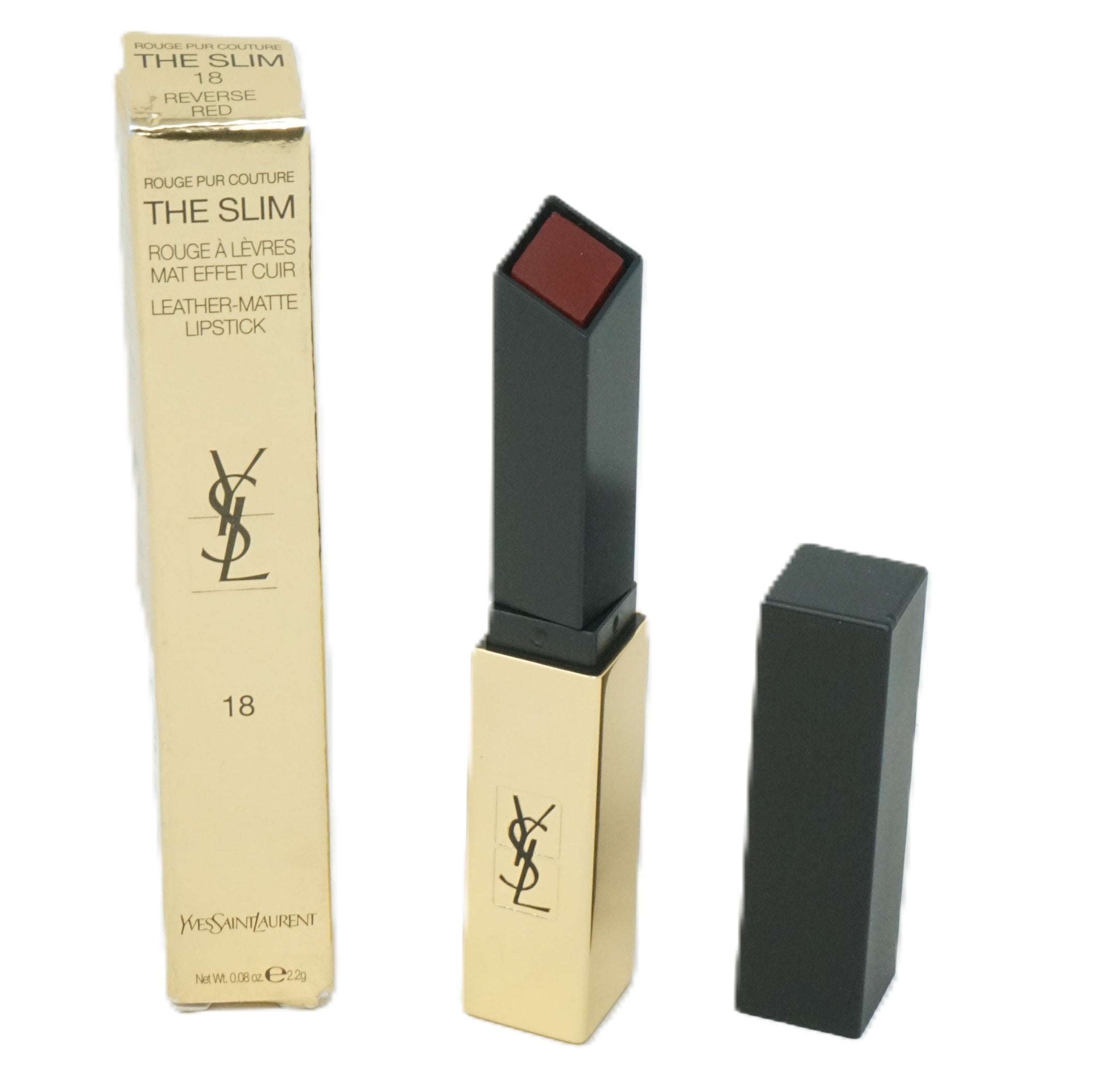 Yves Saint Laurent Rouge The Slim Leather Matte Lippenstift 2,2g Reverse Red 18