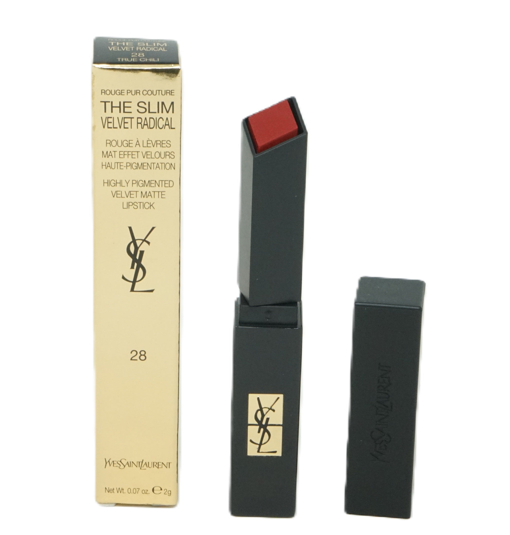 Yves Saint Laurent Rouge pur Couture The Slim Velvet Radical Matte Lippenstift 2g True Chili 28
