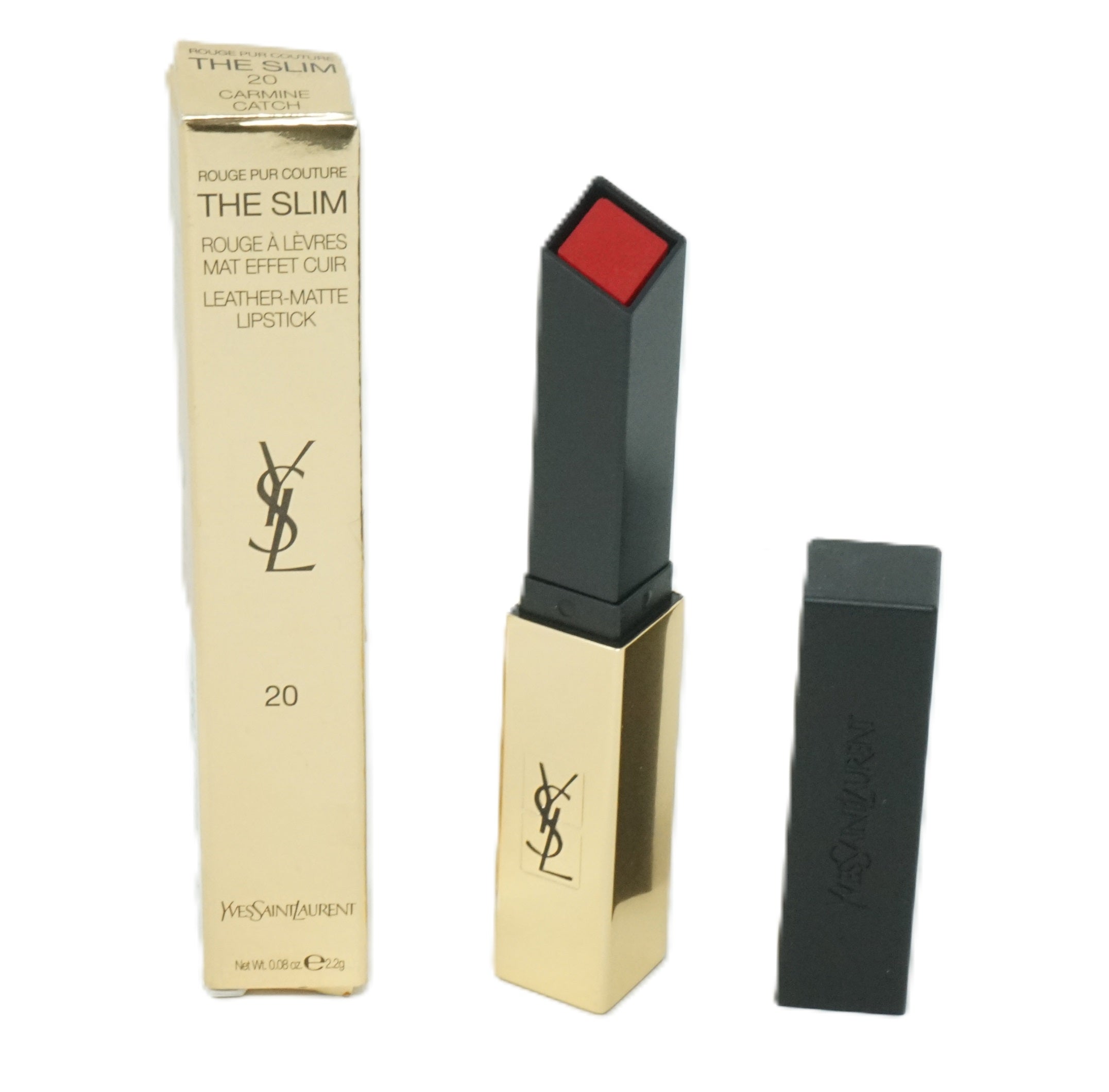 Yves Saint Laurent Rouge pur Couture The Slim Leather Matte Lippenstift 2,2g Carmine Catch 20