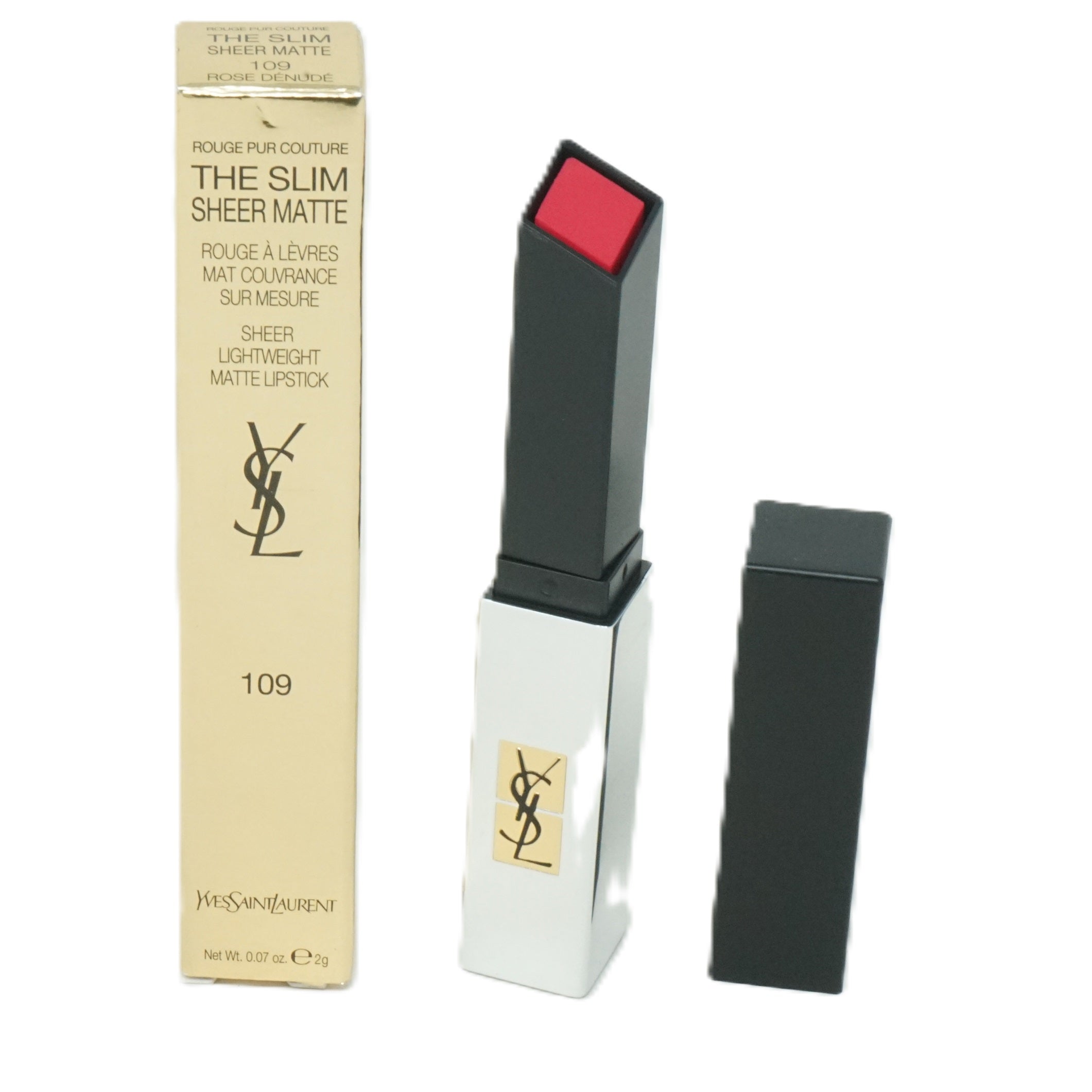 Yves Saint Laurent Rouge pur Couture The Slim Sheer Matte 2g Lippenstift 109 Rose Denude