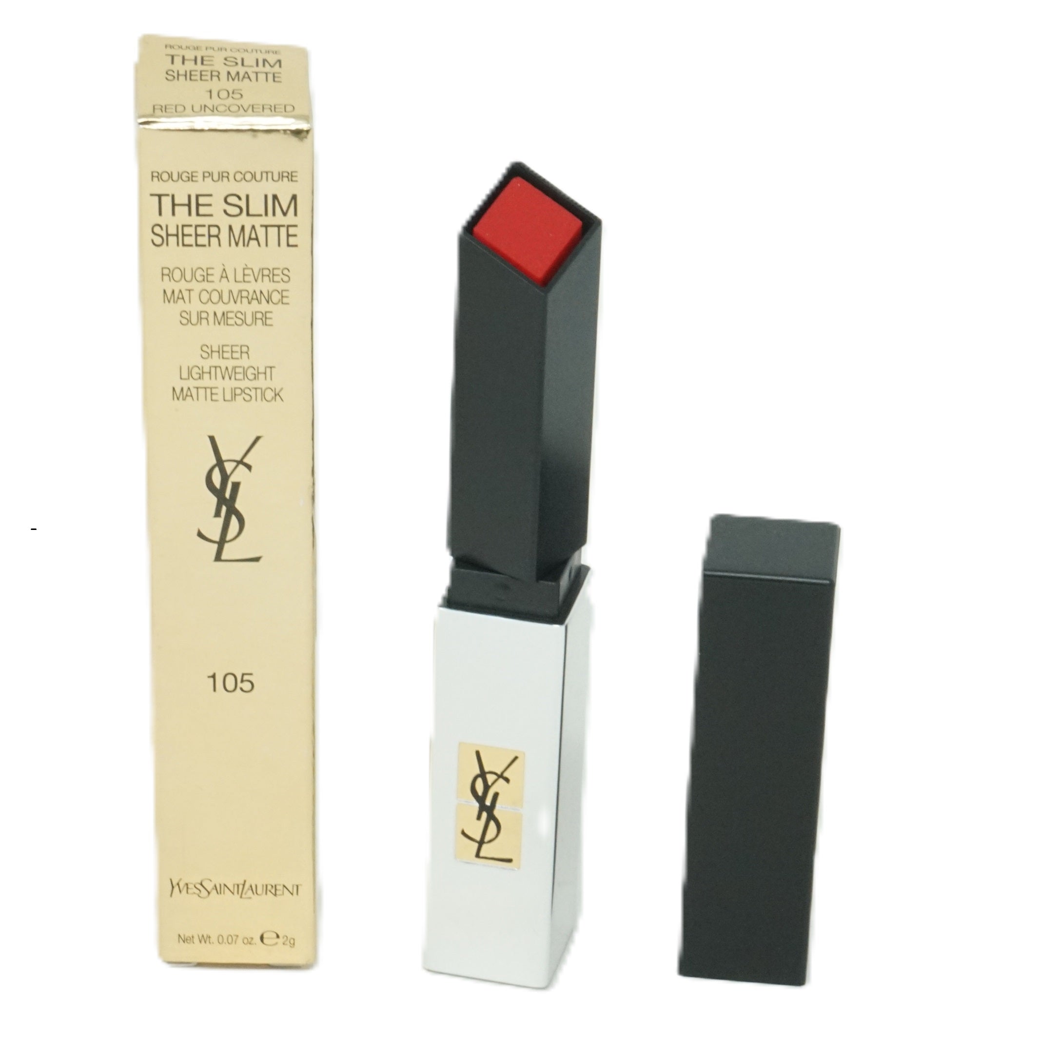 Yves Saint Laurent Rouge pur Couture The Slim Sheer Matte 2g Lippenstift 105  Red Uncovered