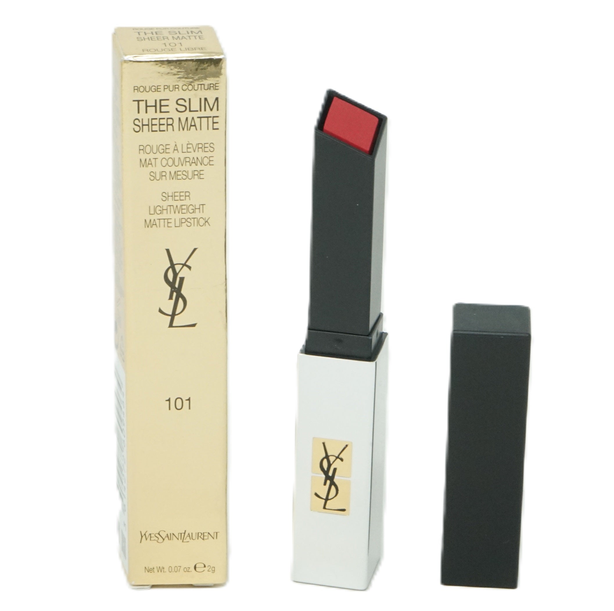 Yves Saint Laurent Rouge pur Couture The Slim Sheer Matte 2 g Lippenstift 101 Rouge Libre