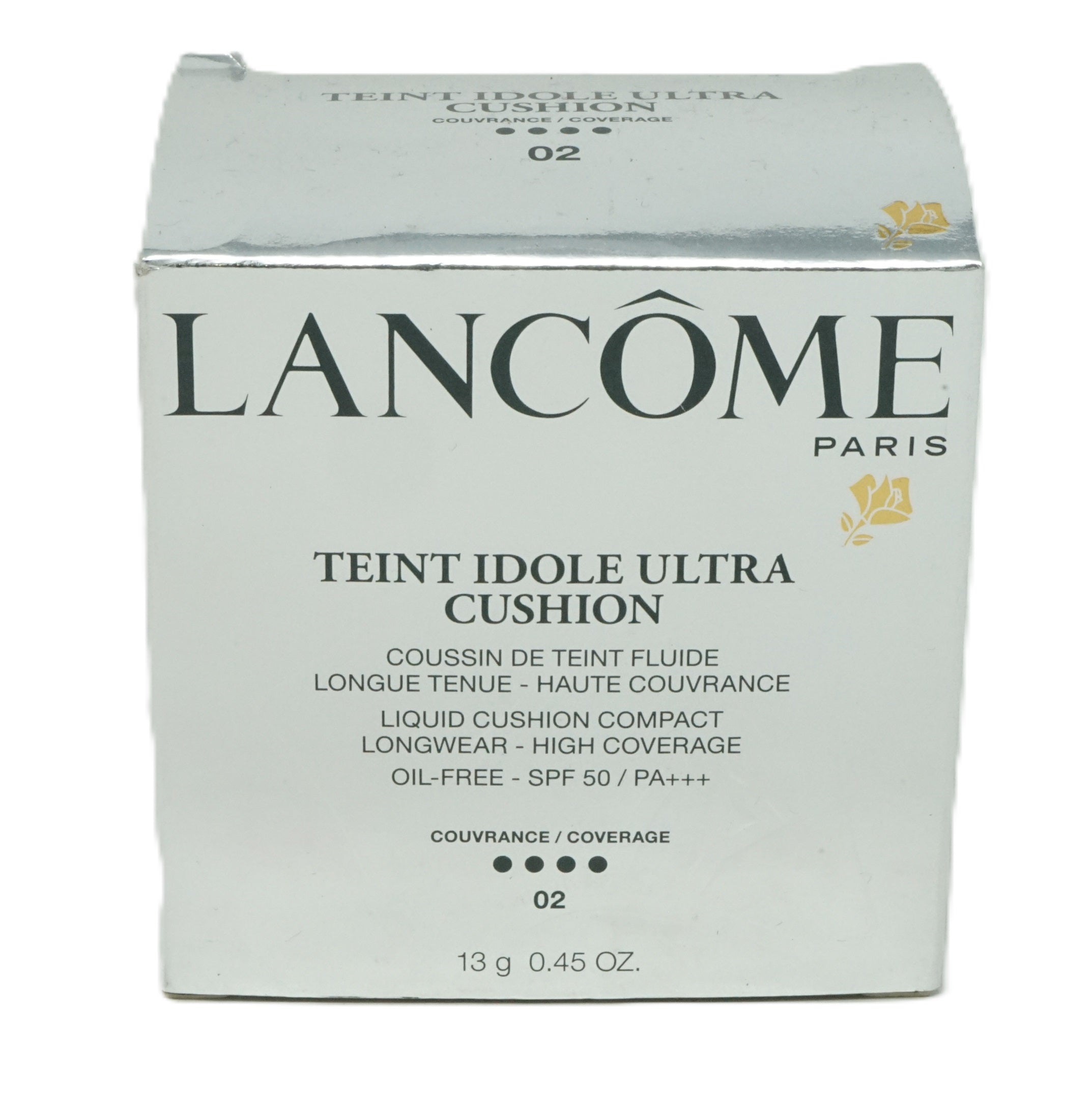 Lancome Teint Idole Ultra Cushion Liquid Cushion Compact SPF50 Coverage 02 Foundation 13g