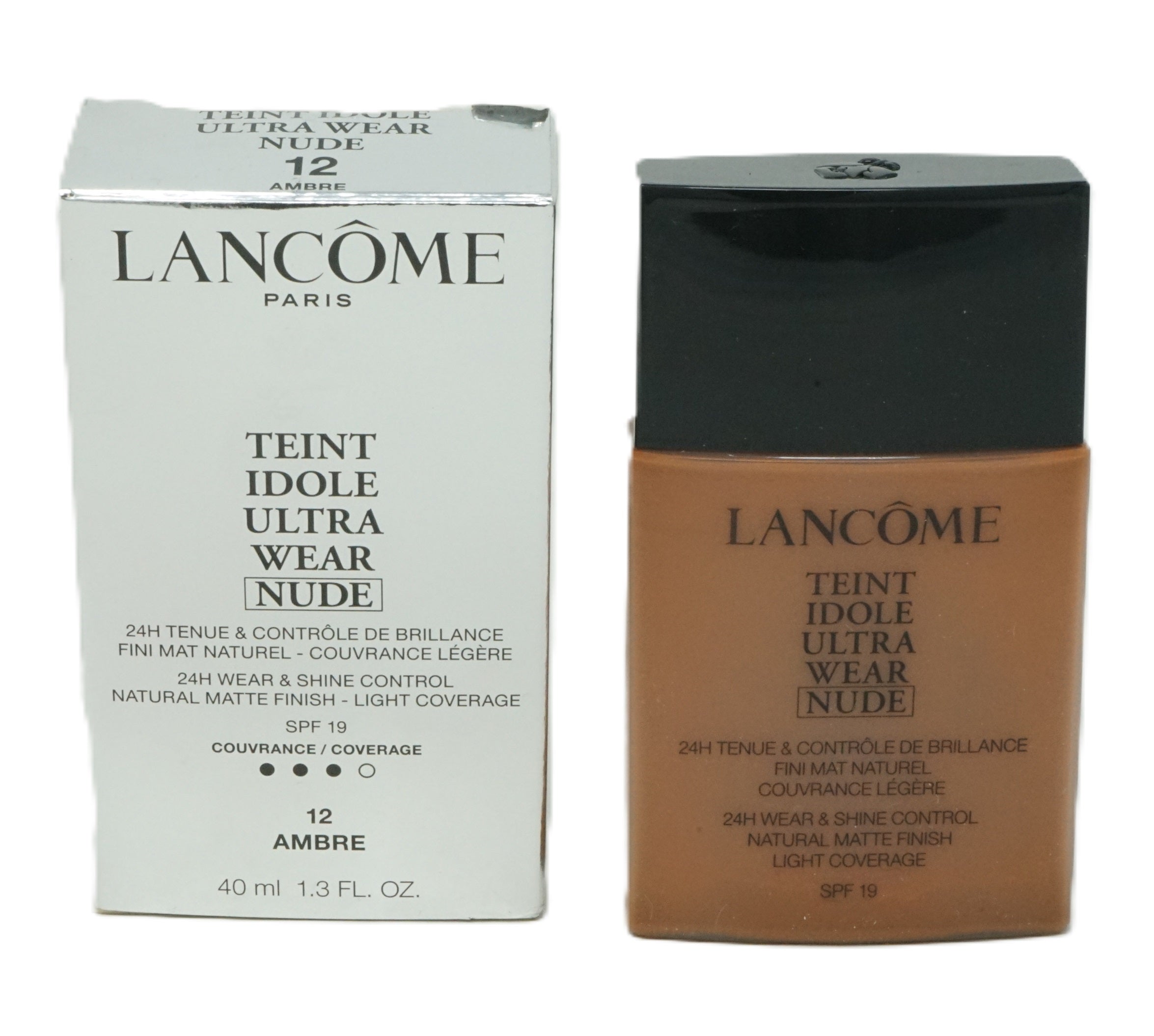 Lancome Teint Idole Ultra Wear Nude SPF19 Coverage Foundation 40ml  Ambre 12