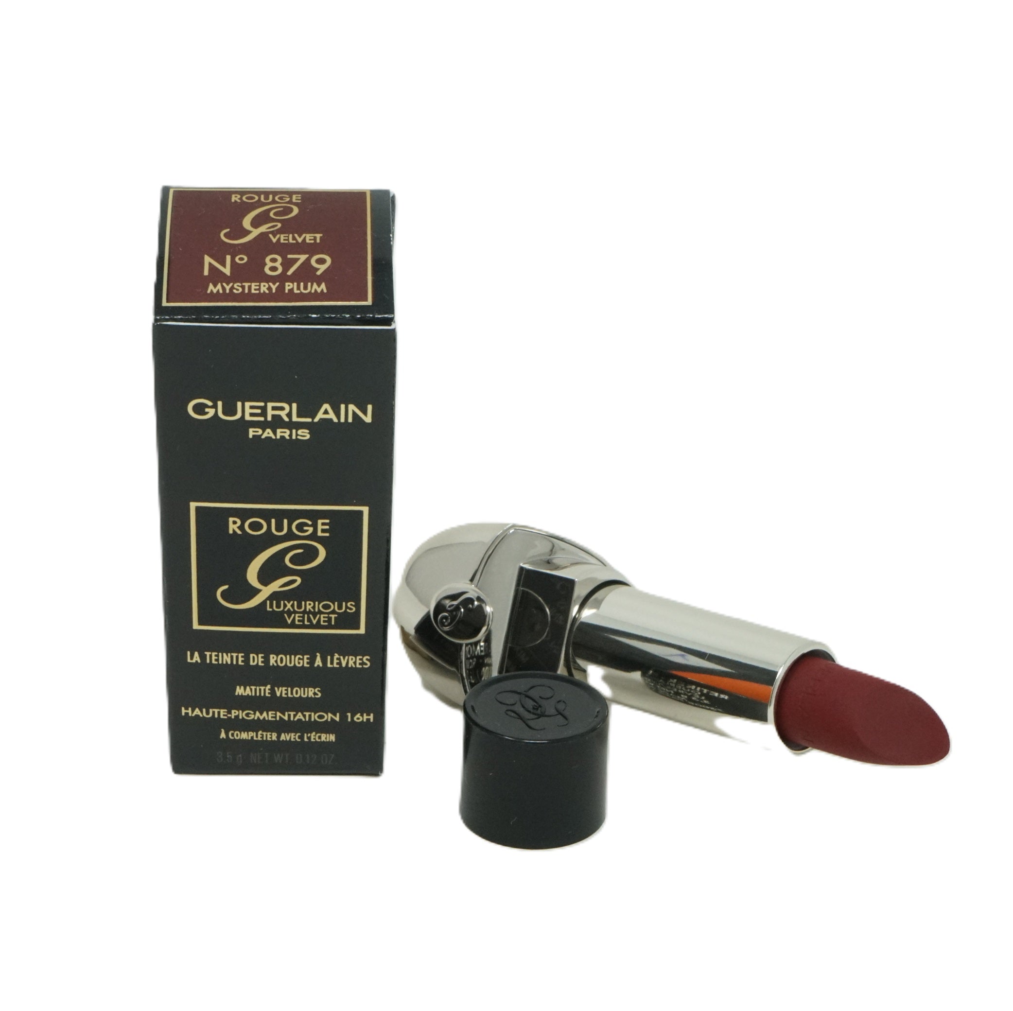 Guerlain Rouge G Luxurious Velvet Matte Lipstick Shade Lippenstift 3,5g No 879 Mystery Plum