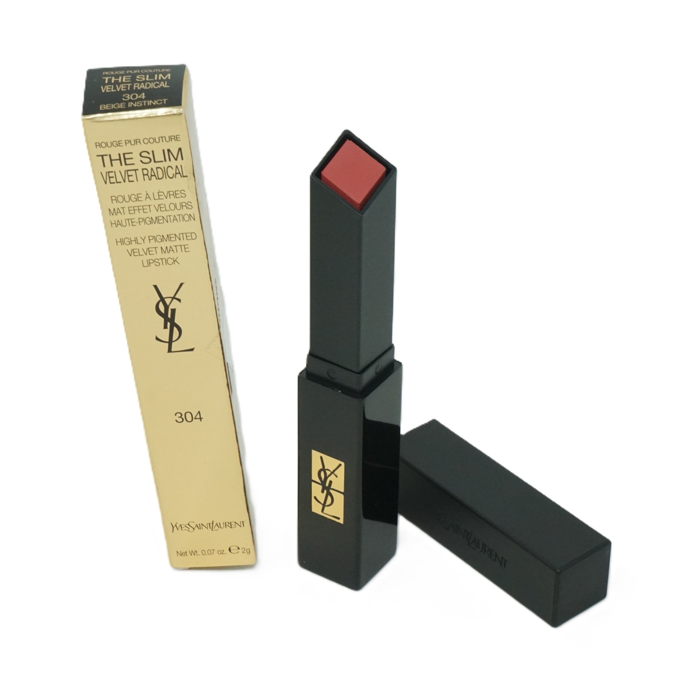 Yves Saint Laurent Rouge The Slim Velvet Matte Lippenstift 2g Beige Instinct 304