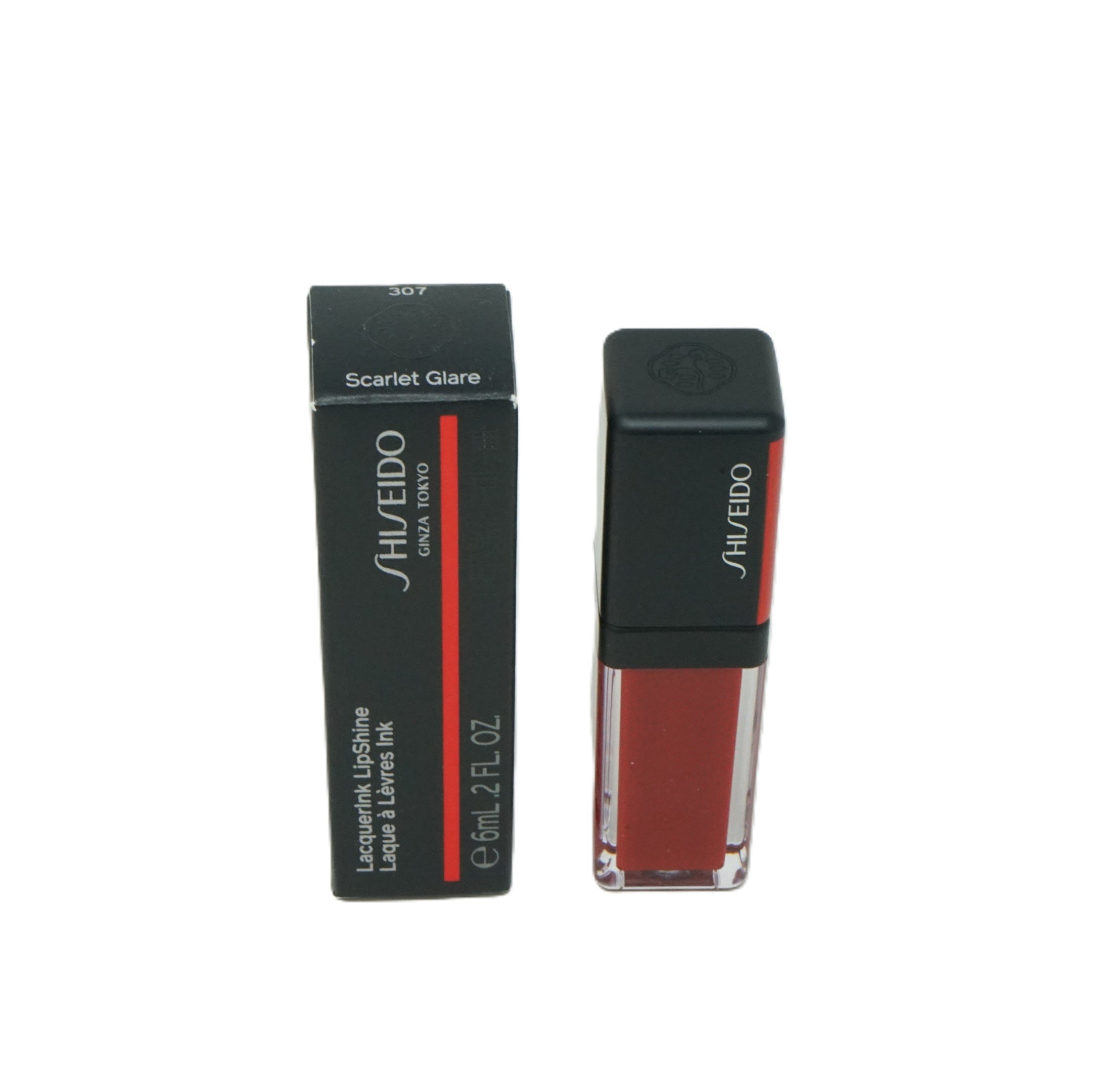 Shiseido LacquerInk Lip Shine Ligloss 6ml 307 Scarlet Glare