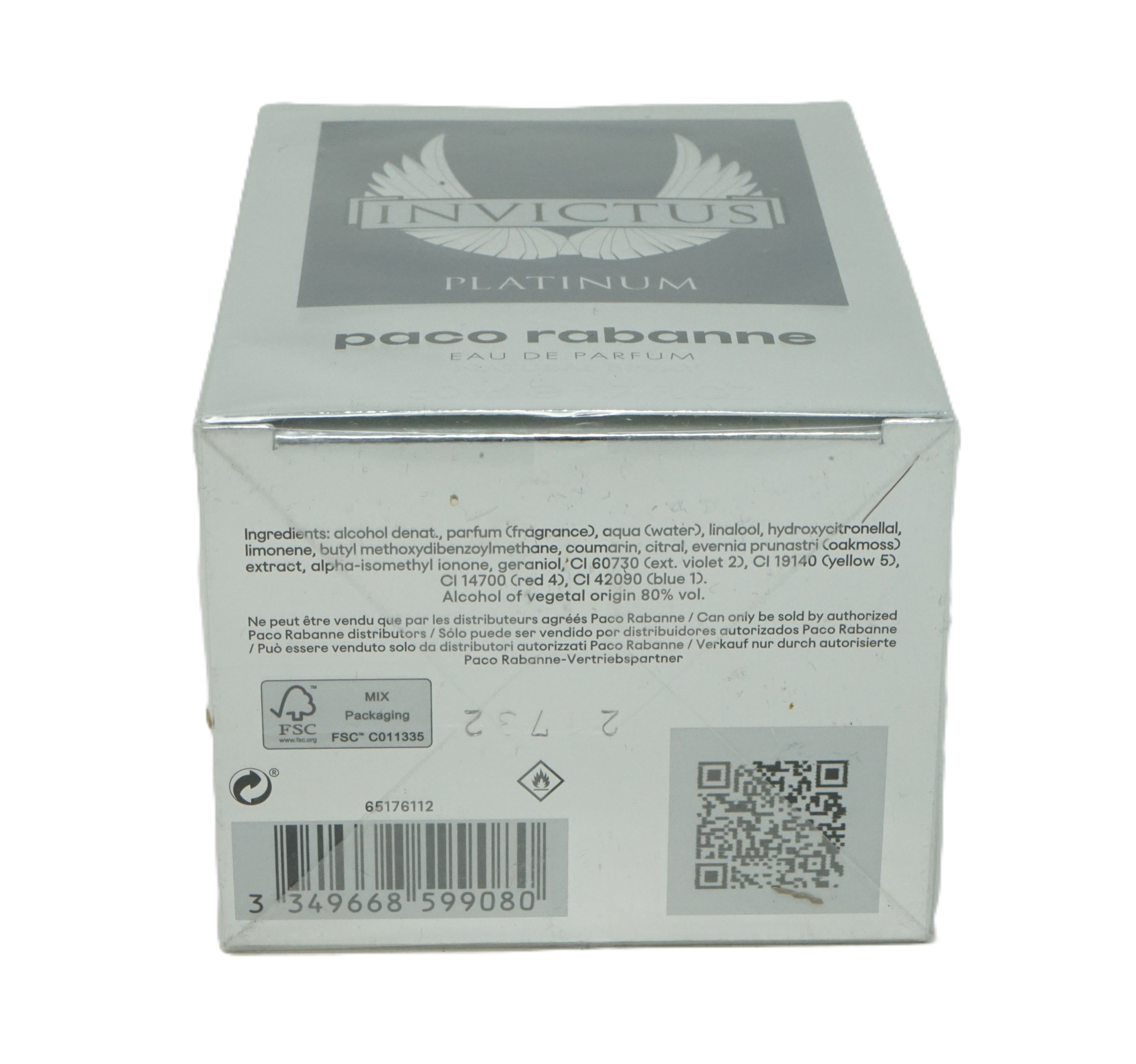 Paco Rabanne Inictus Platinum Eau de Parfum Spray 50 ml