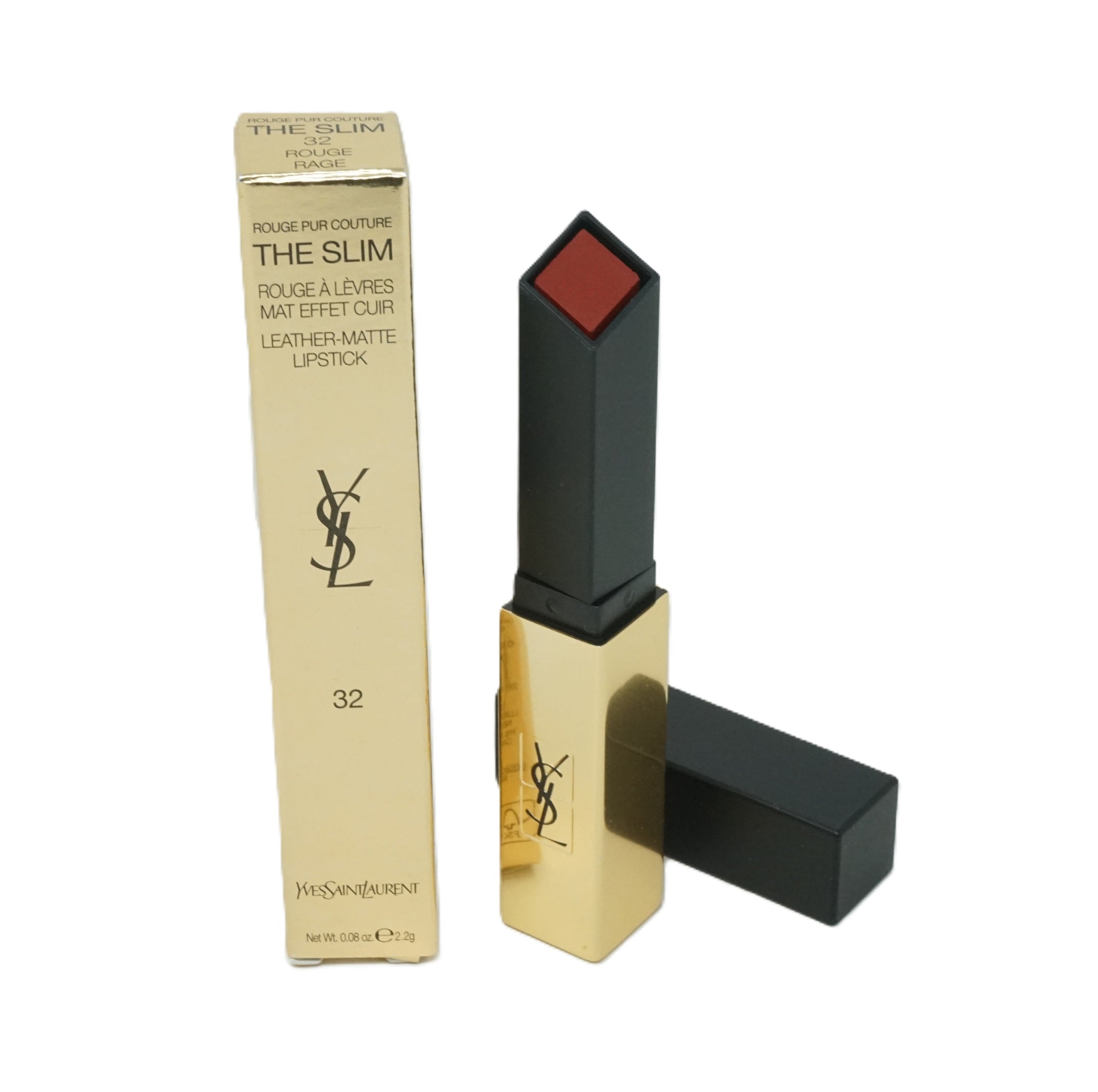 Yves Saint Laurent The Slim Leather Matte Lippenstift 2,2g 32 Rouge Rage