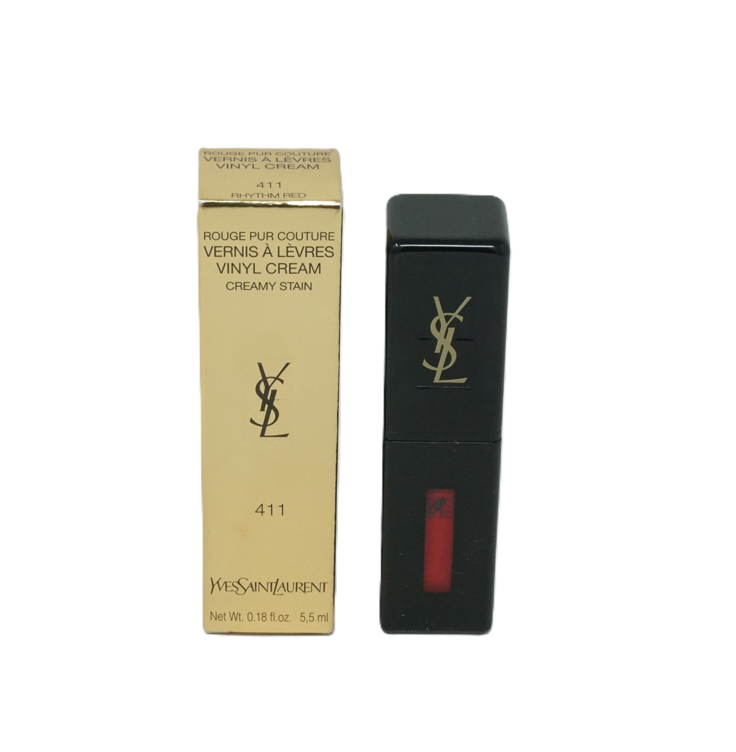 Yves Saint Laurent Vernis á Levres Vinyl Cream Lippenstift 5,5ml Rhythm Red 411