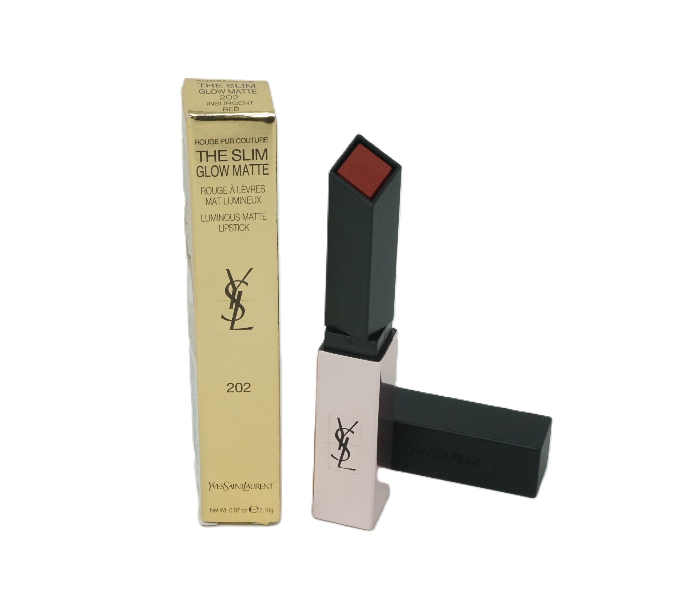 Yves Saint Laurent The Slim Glow Matte Lipstick Lippenstift 2,1g Insurgent Red 202