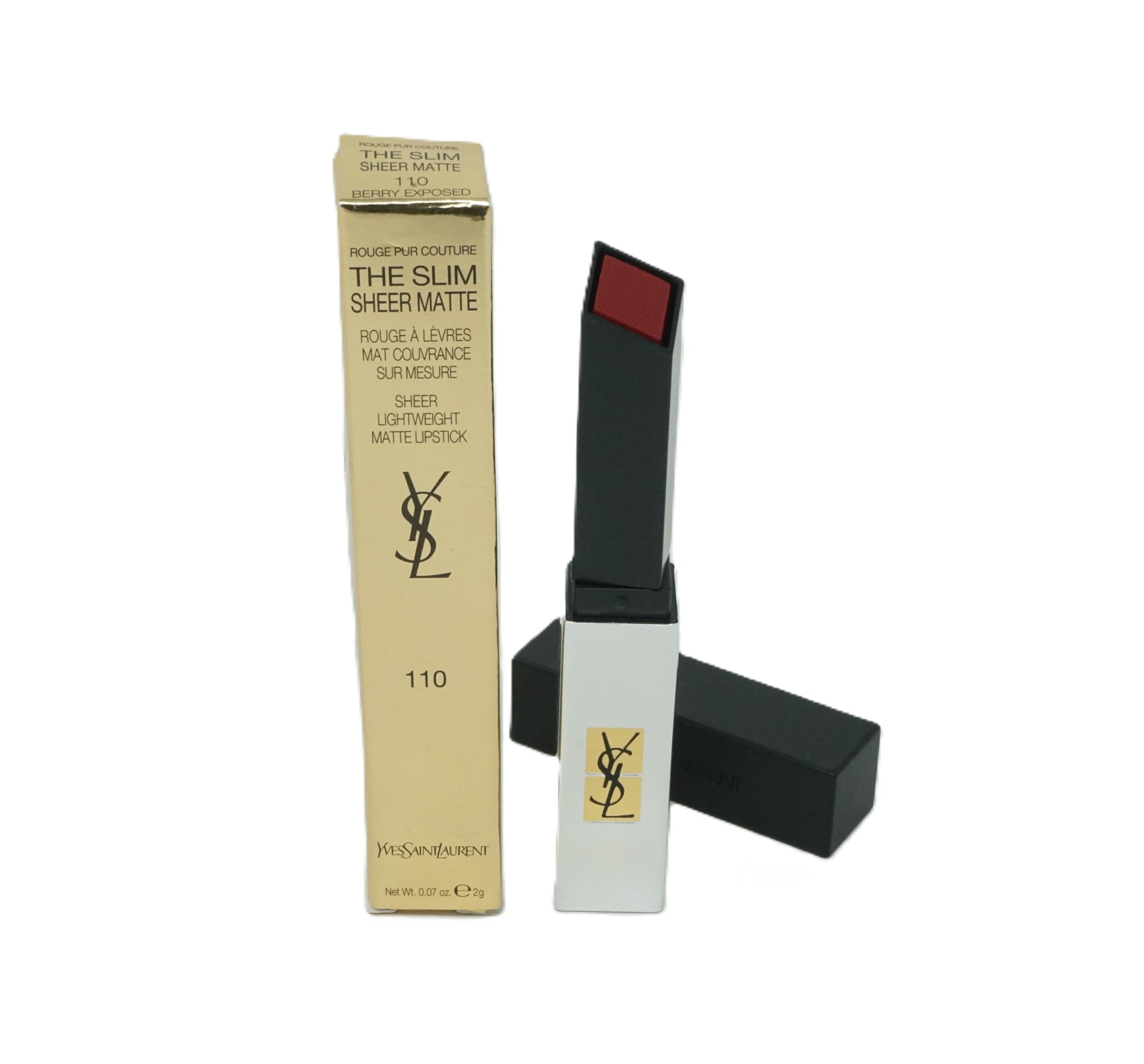 Yves Saint Laurent Rouge pur Couture The Slim Sheer Matte 2g Lippenstift 110 Berry Exposed