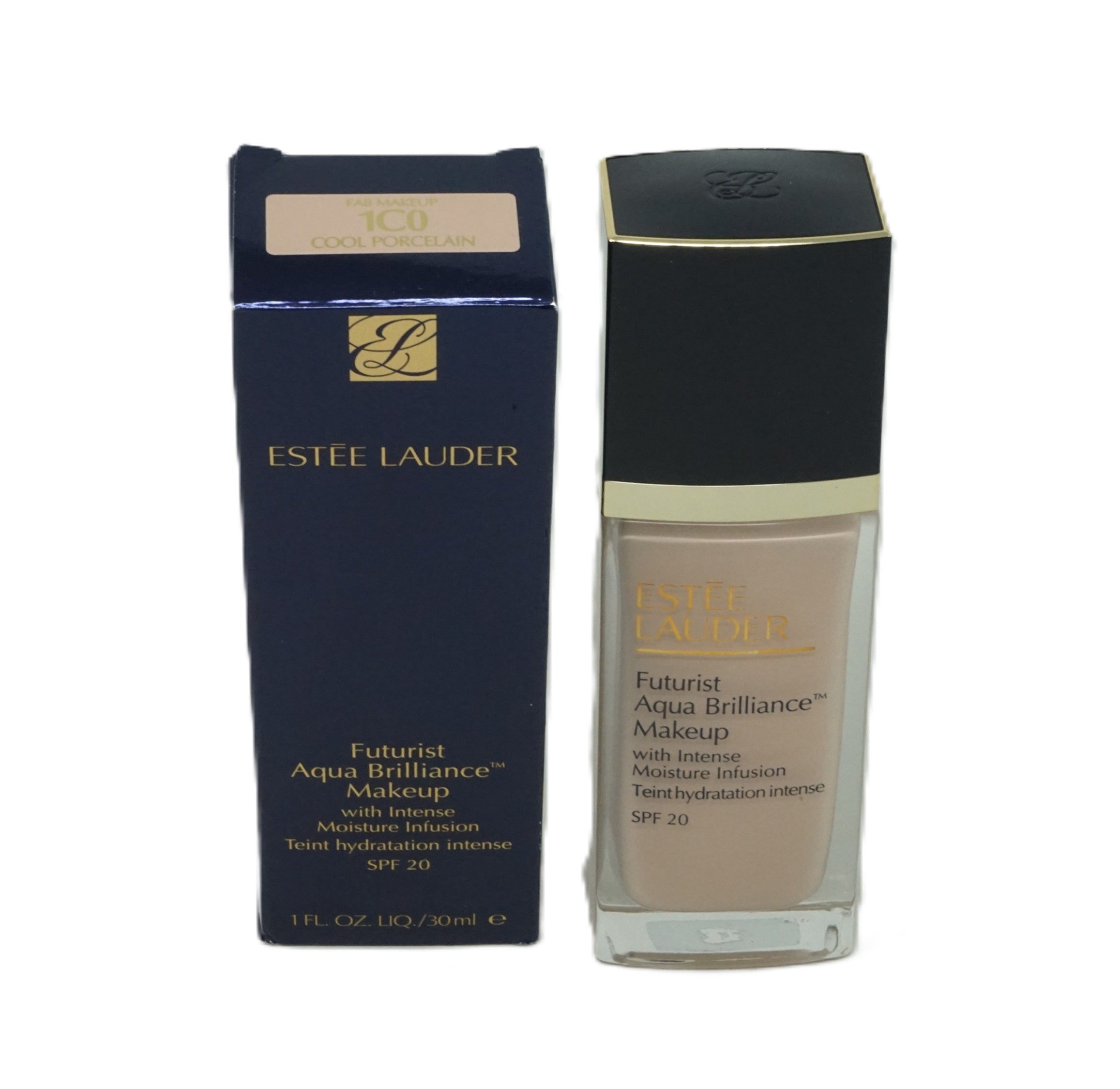 Estee Lauder Futurist Aqua Brilliance Makeup SPF20 30ml Cool Porcelain 1C0